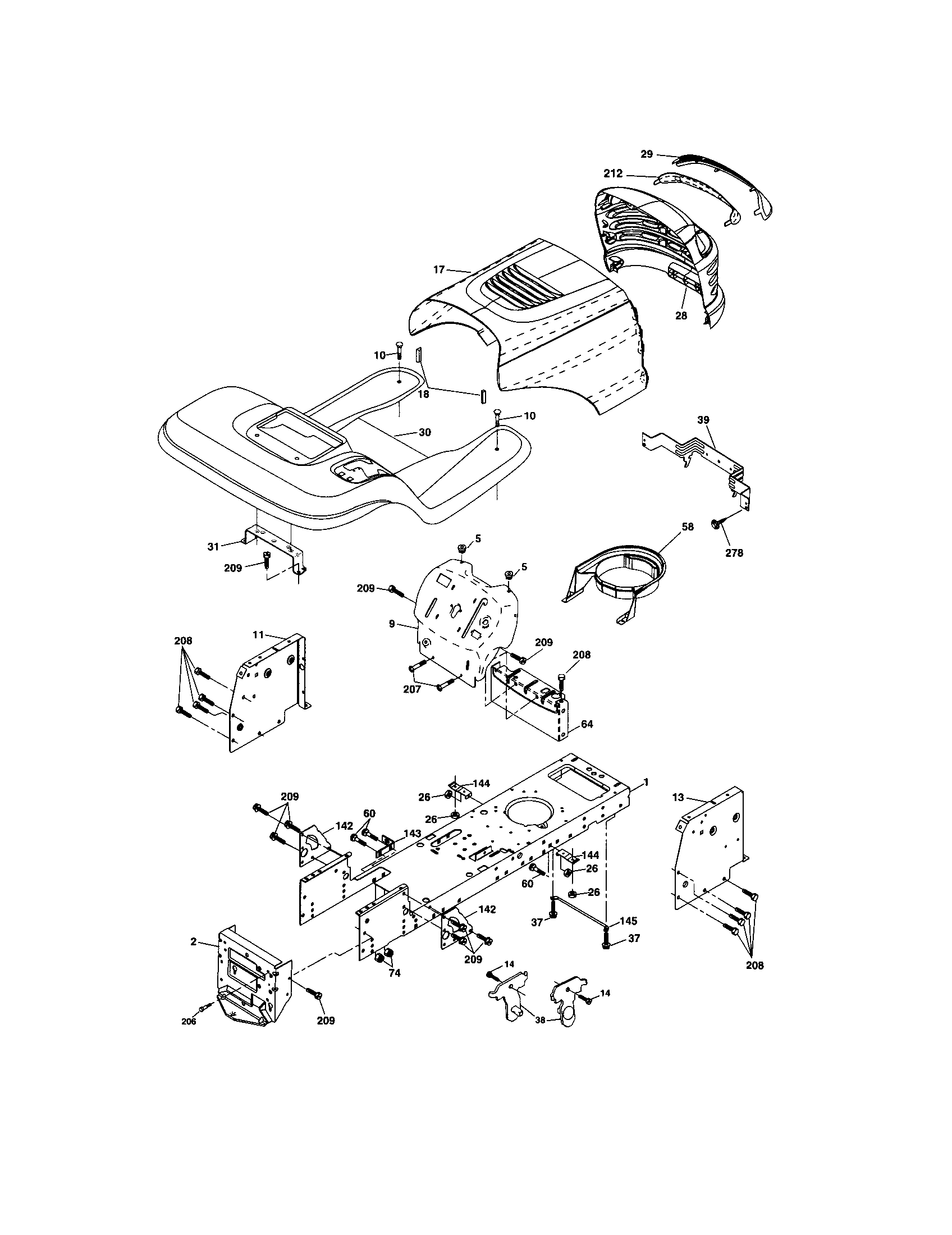 Craftsman 917273523 chassis and enclosures diagram