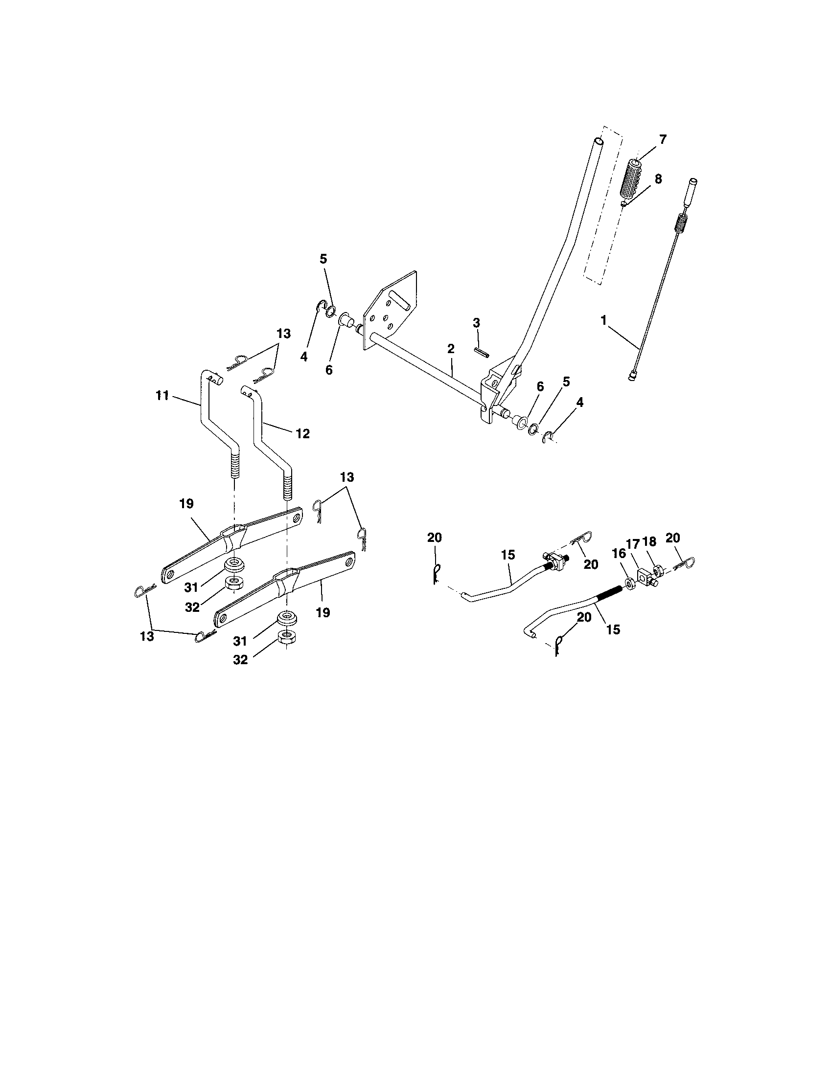 Craftsman 917273523 lift assembly diagram