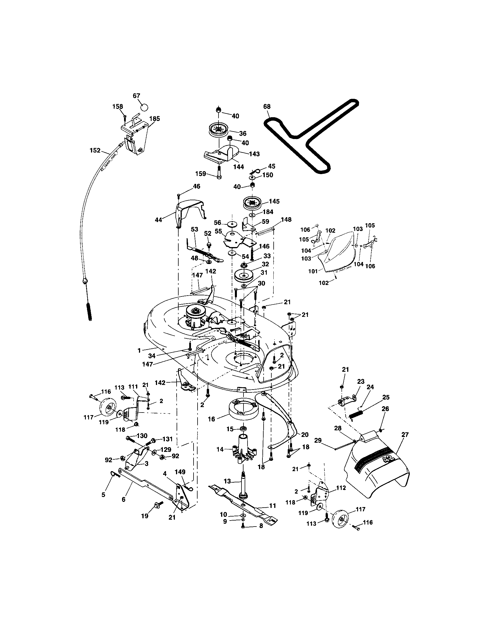 Craftsman 917273523 mower deck diagram