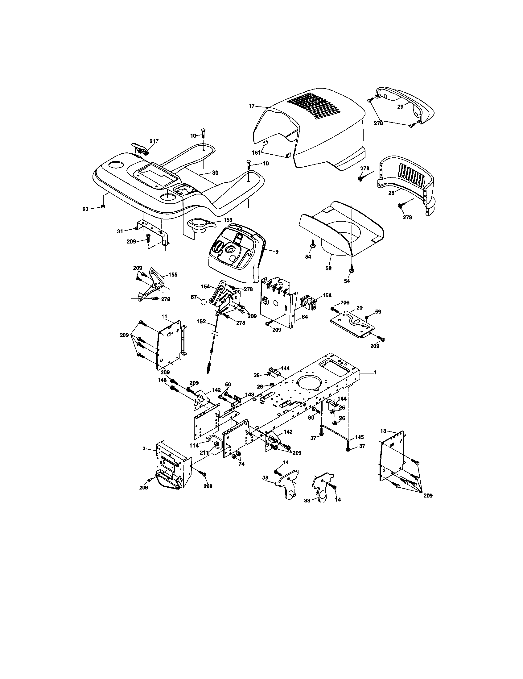 Craftsman 917273590 chassis and enclosures diagram