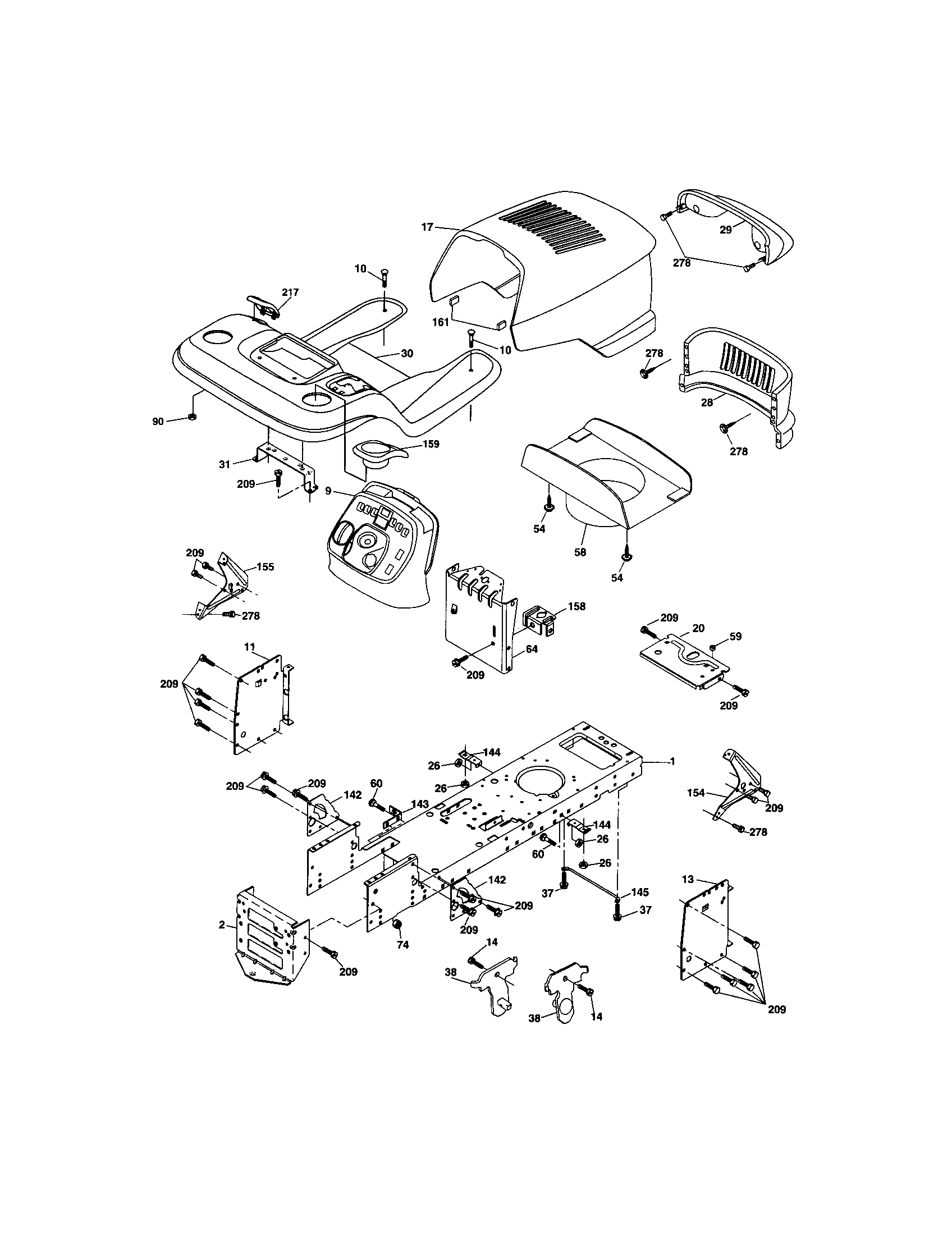 Craftsman 917273664 chassis and enclosures diagram
