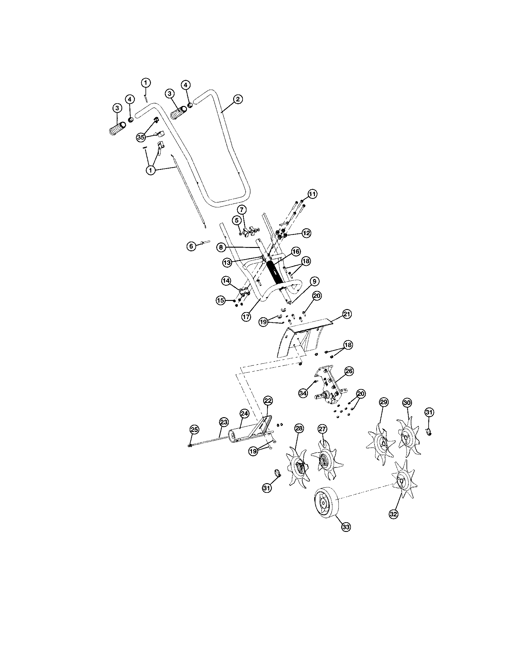 Craftsman 247292560 boom and cultivator parts diagram