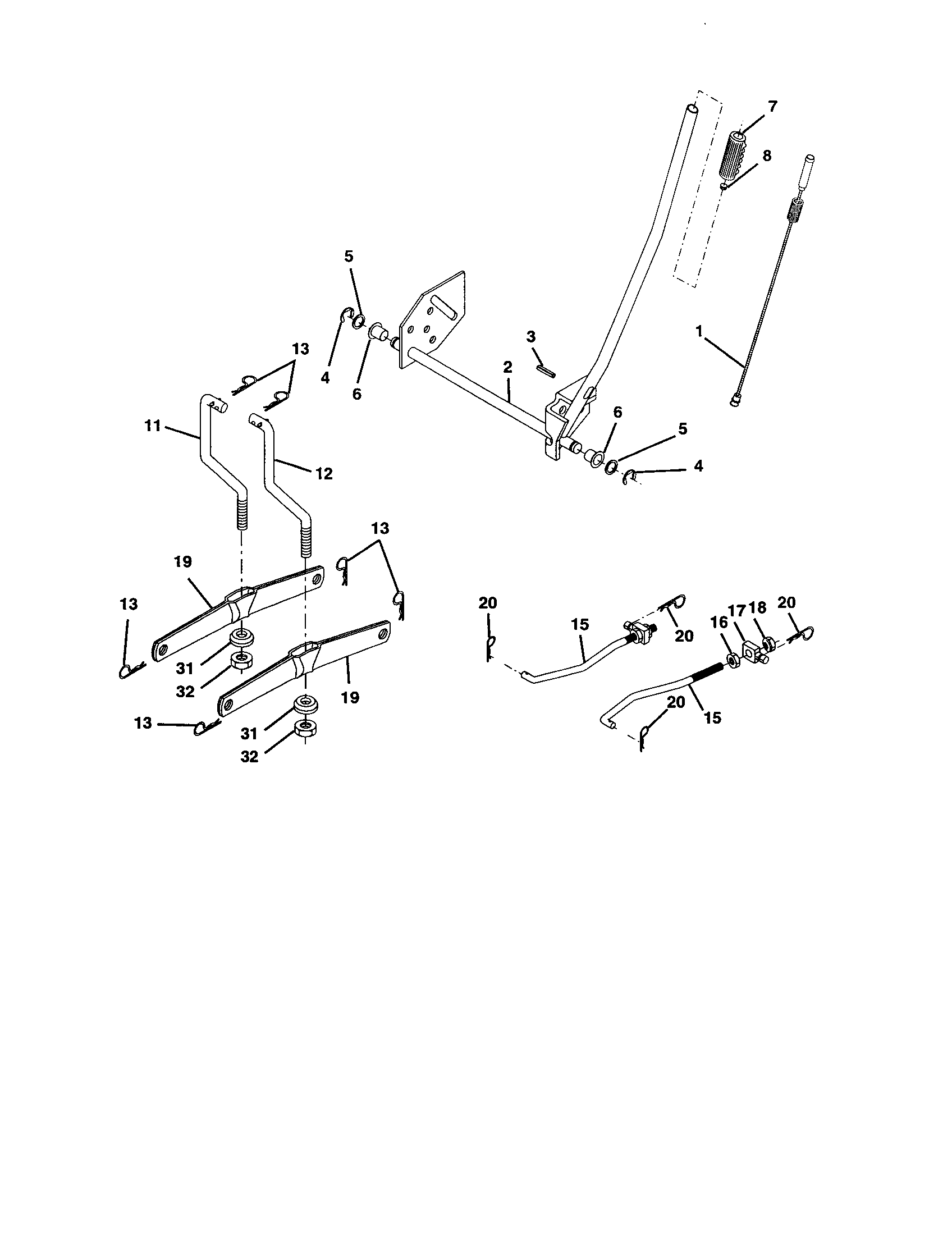 Craftsman 917277104 mower lift diagram