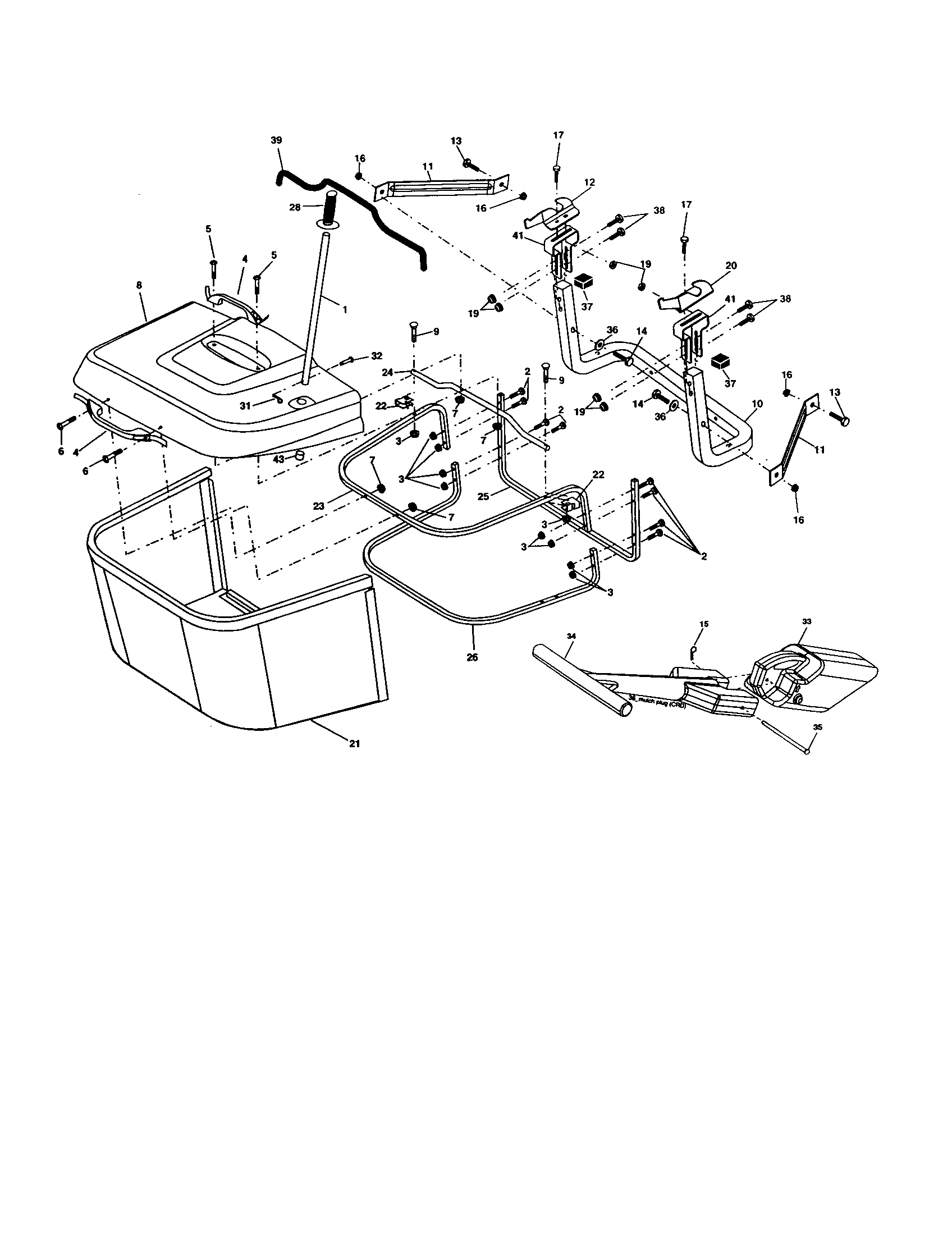 Craftsman 917277104 bagger diagram