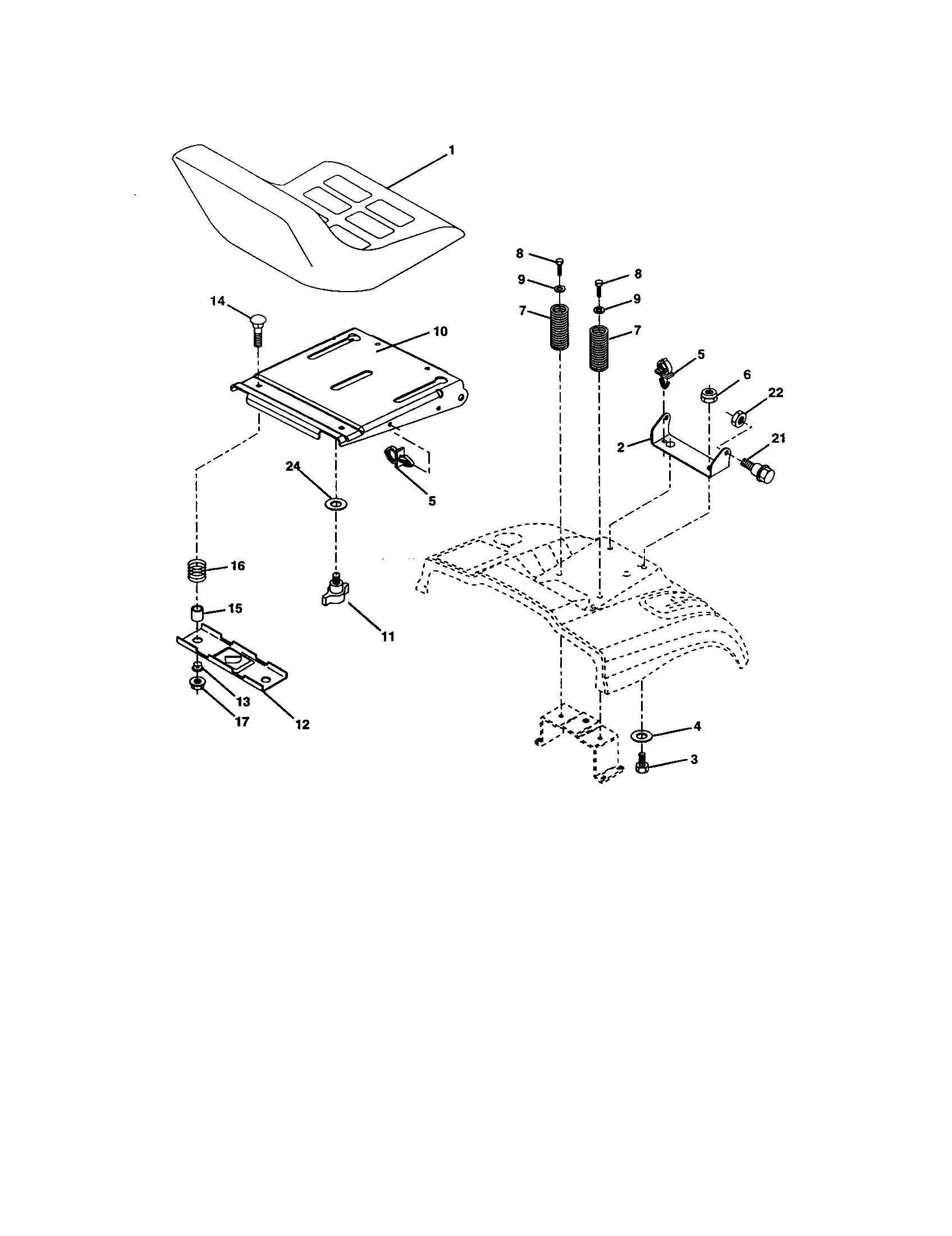 Craftsman 917277123 seat assembly diagram