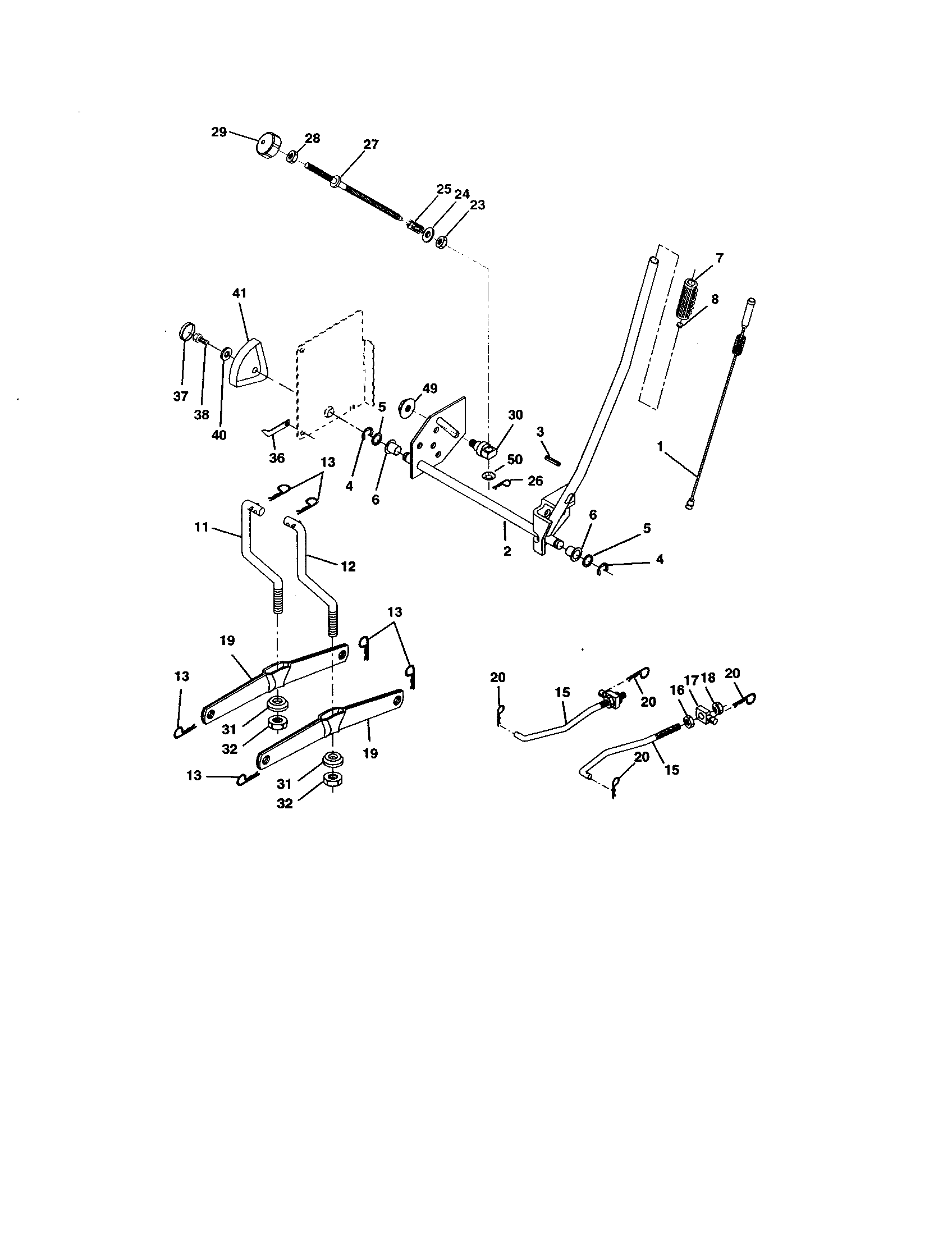 Craftsman 917277123 mower lift diagram