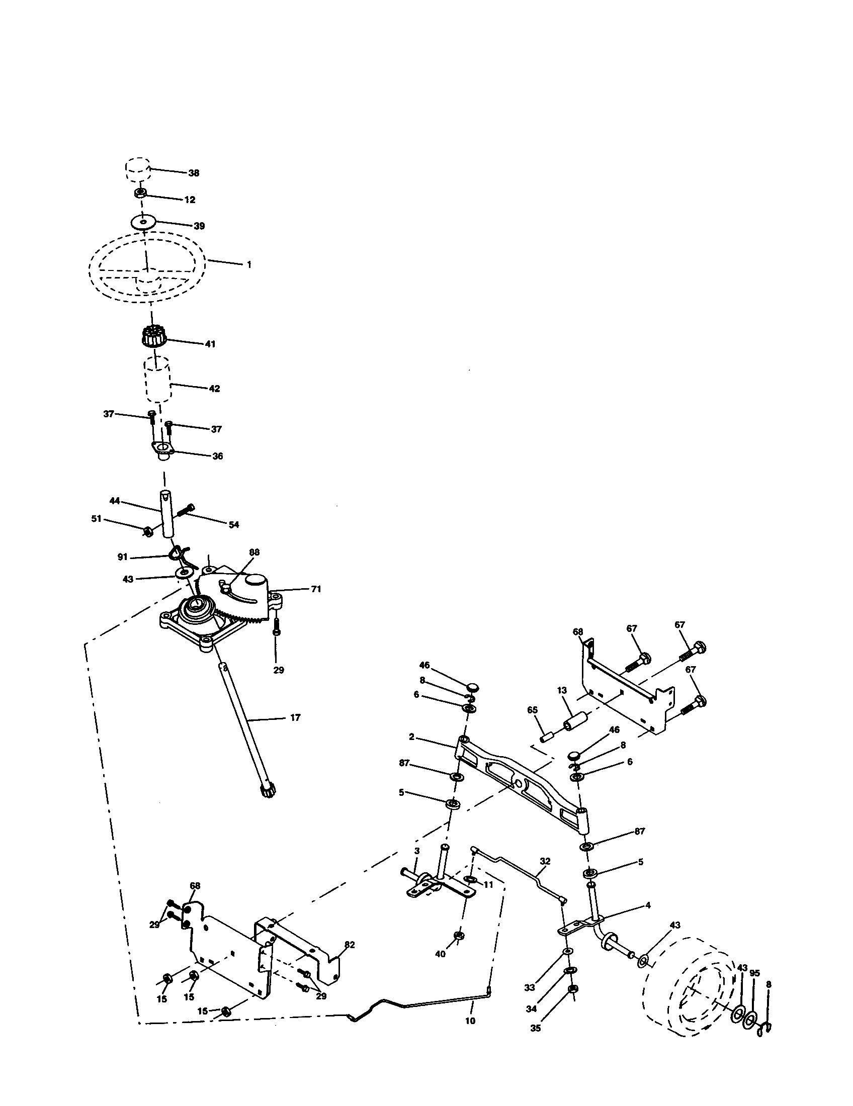Companion 917278121 steering assembly diagram