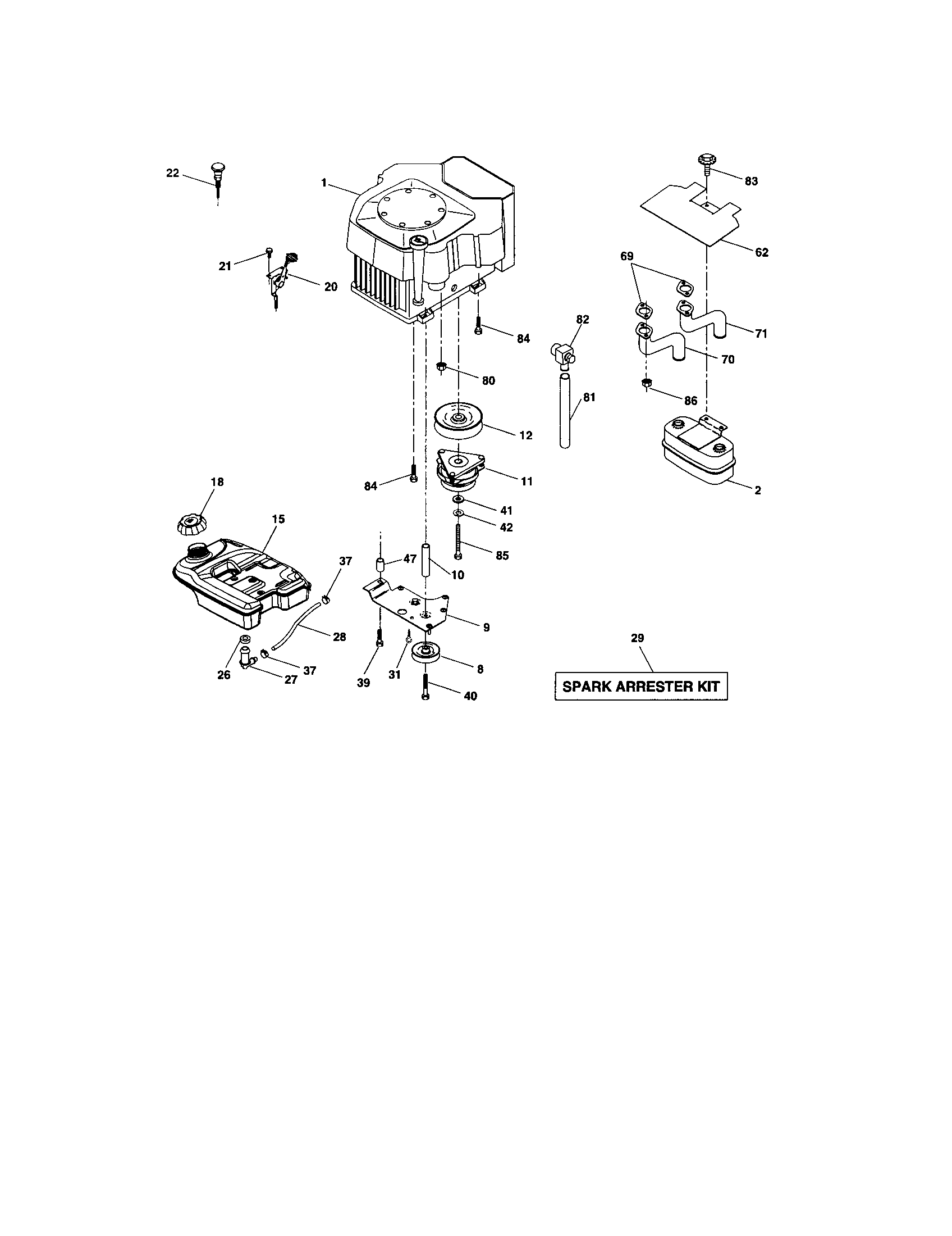Husqvarna 917279040 engine diagram