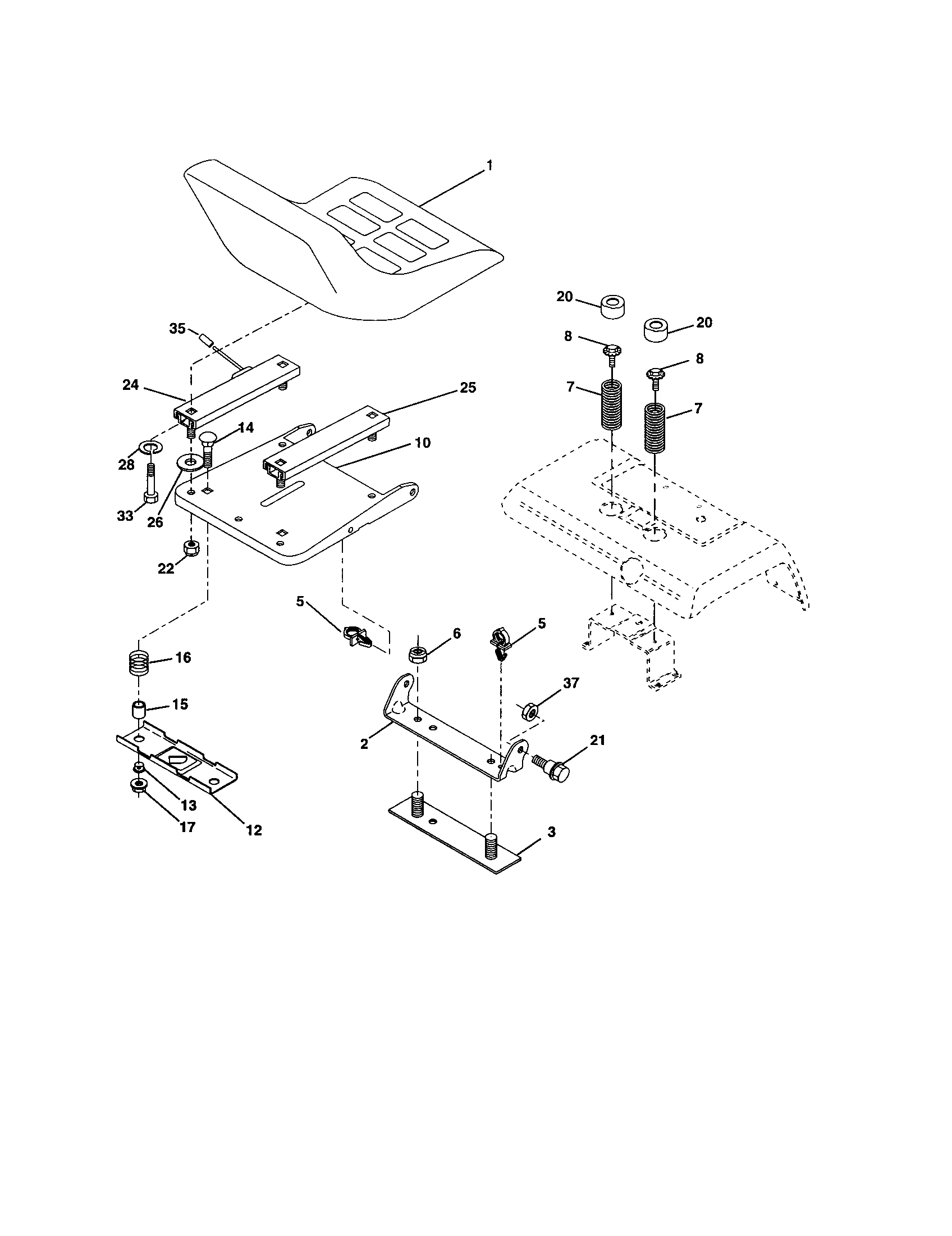 Husqvarna 917279040 seat assembly diagram