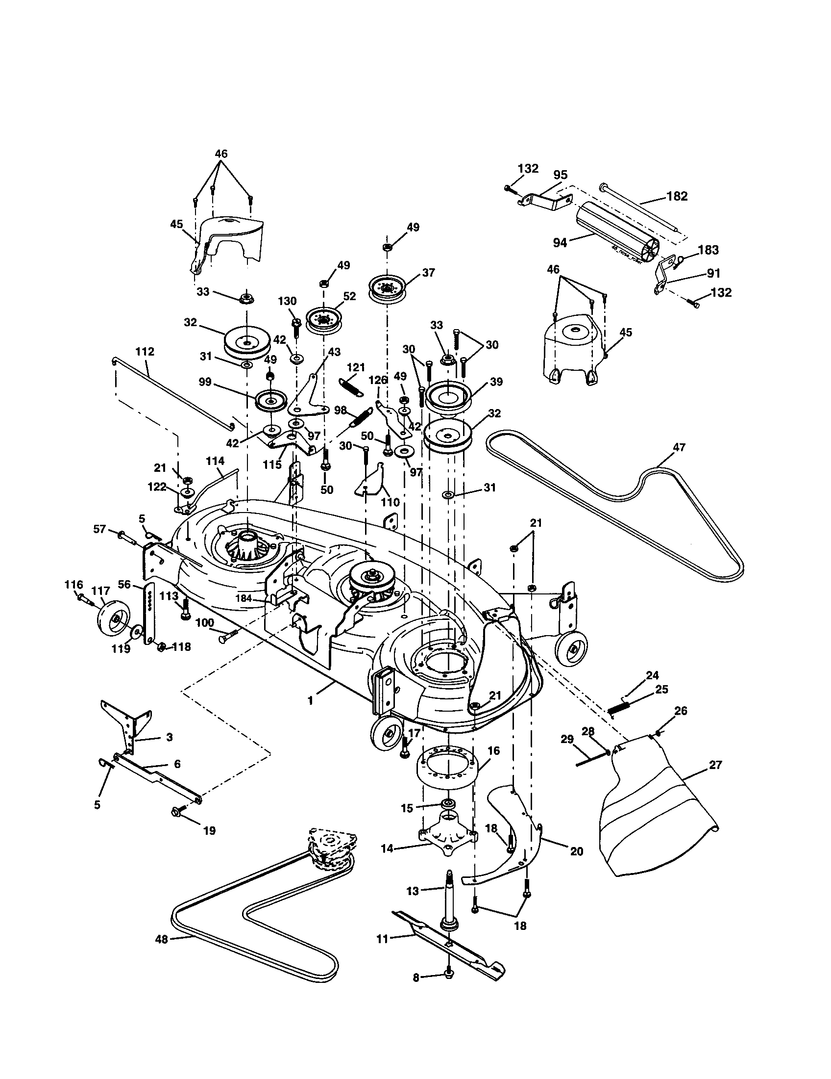 Husqvarna 917279040 mower deck diagram
