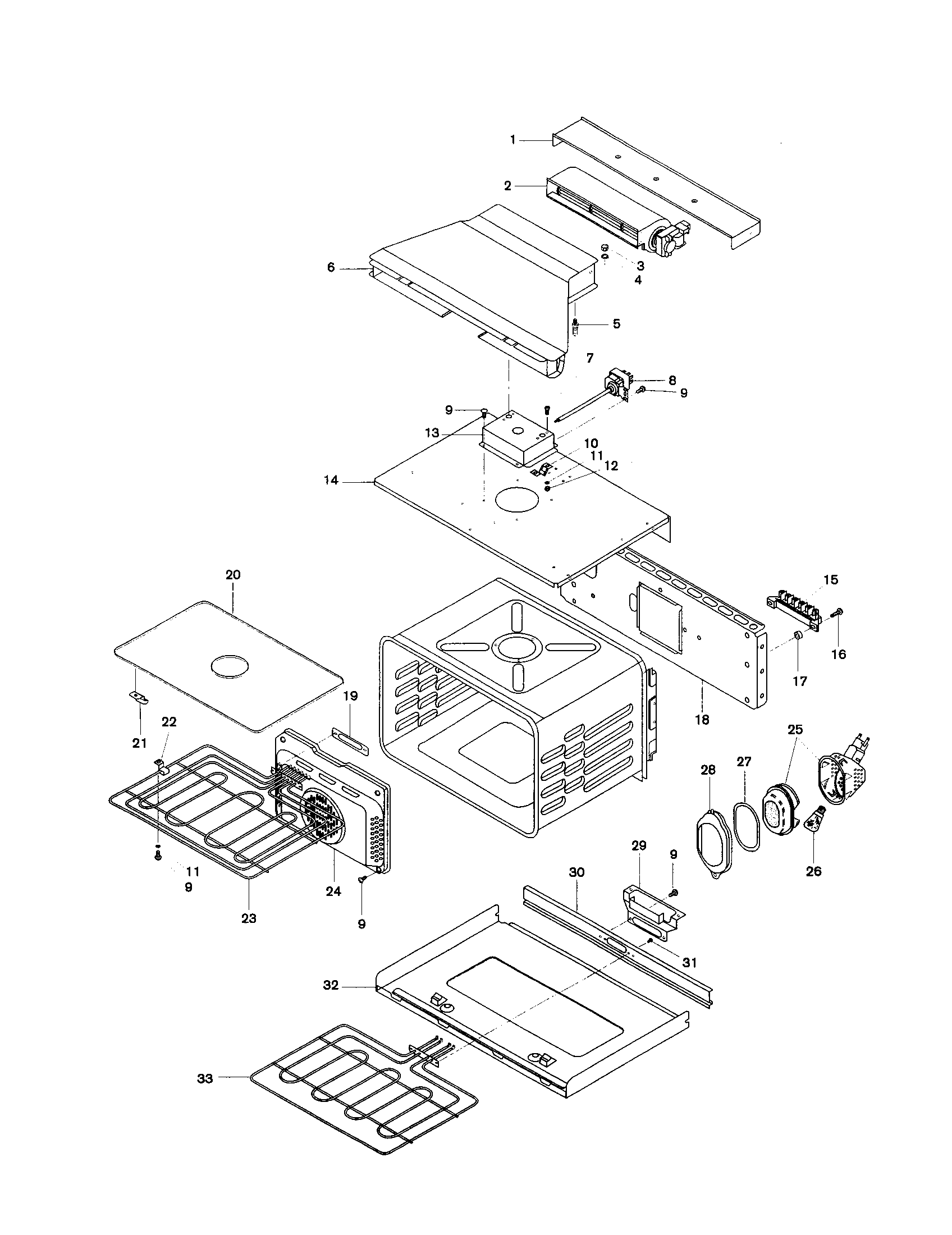 Bosch HBL532AUC cavity diagram