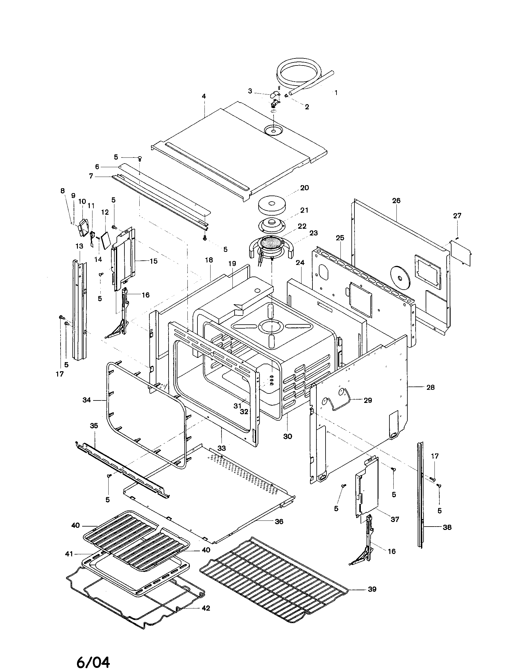 Bosch HBL542AUC body diagram