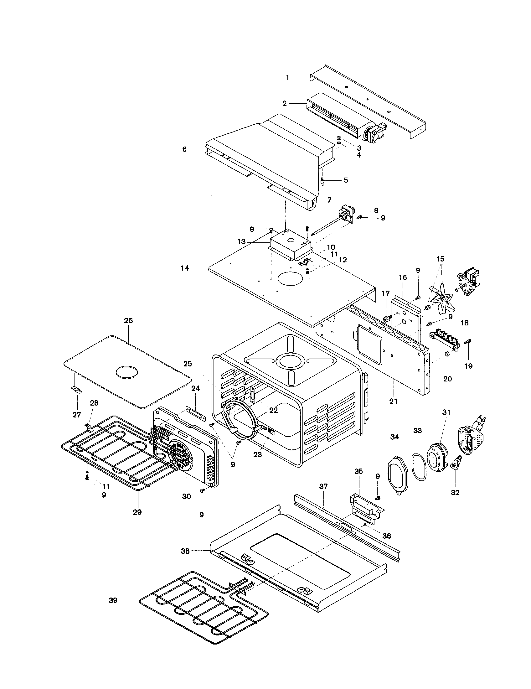 Bosch HBL542AUC cavity diagram