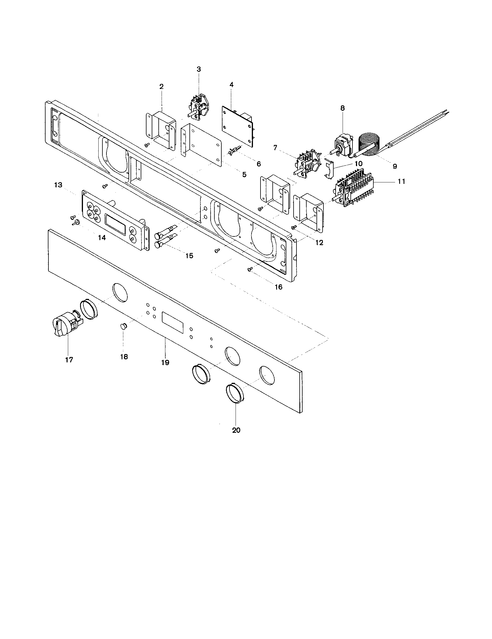 Bosch HBL542AUC control panel diagram
