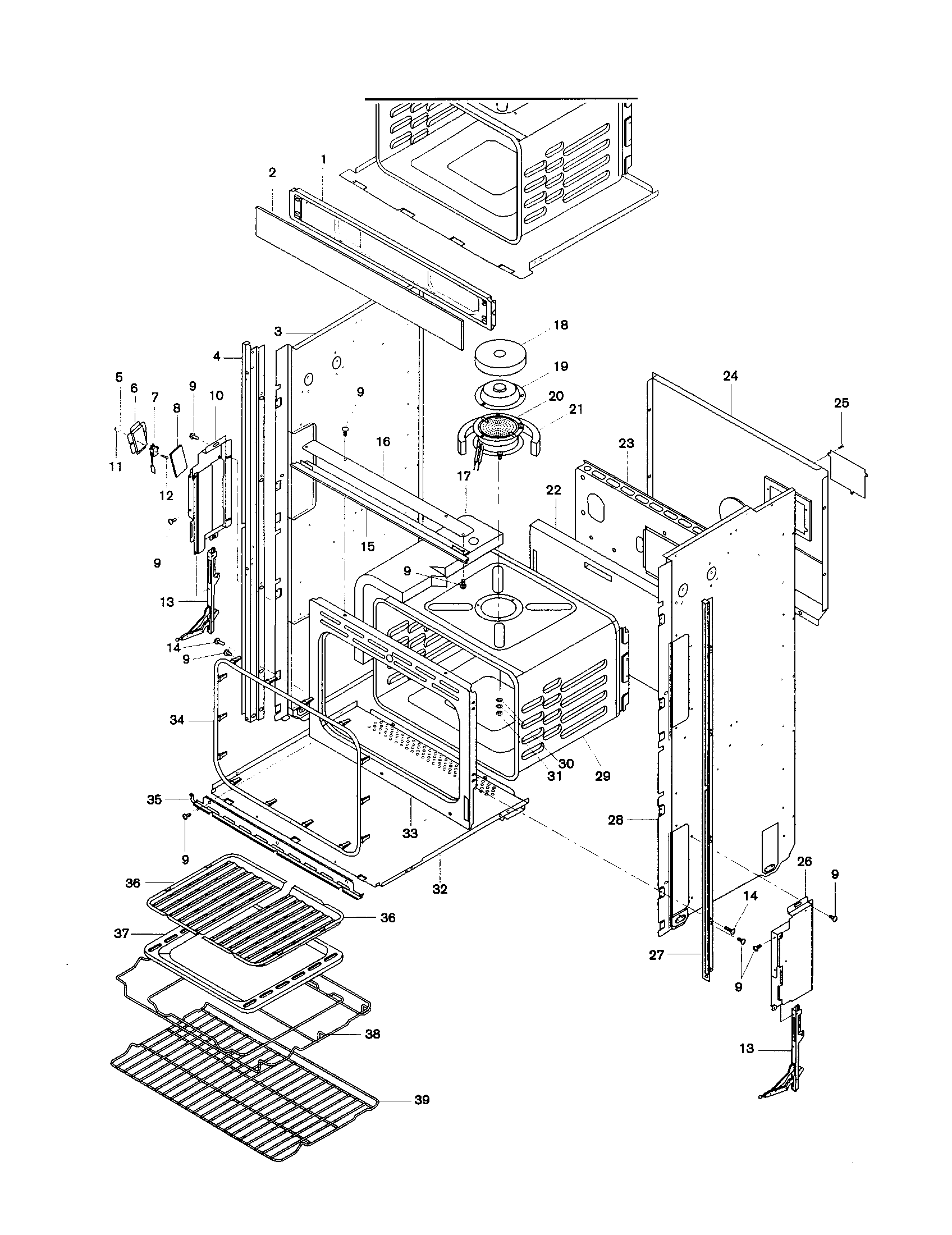 Bosch HBL565AUC body, lower diagram