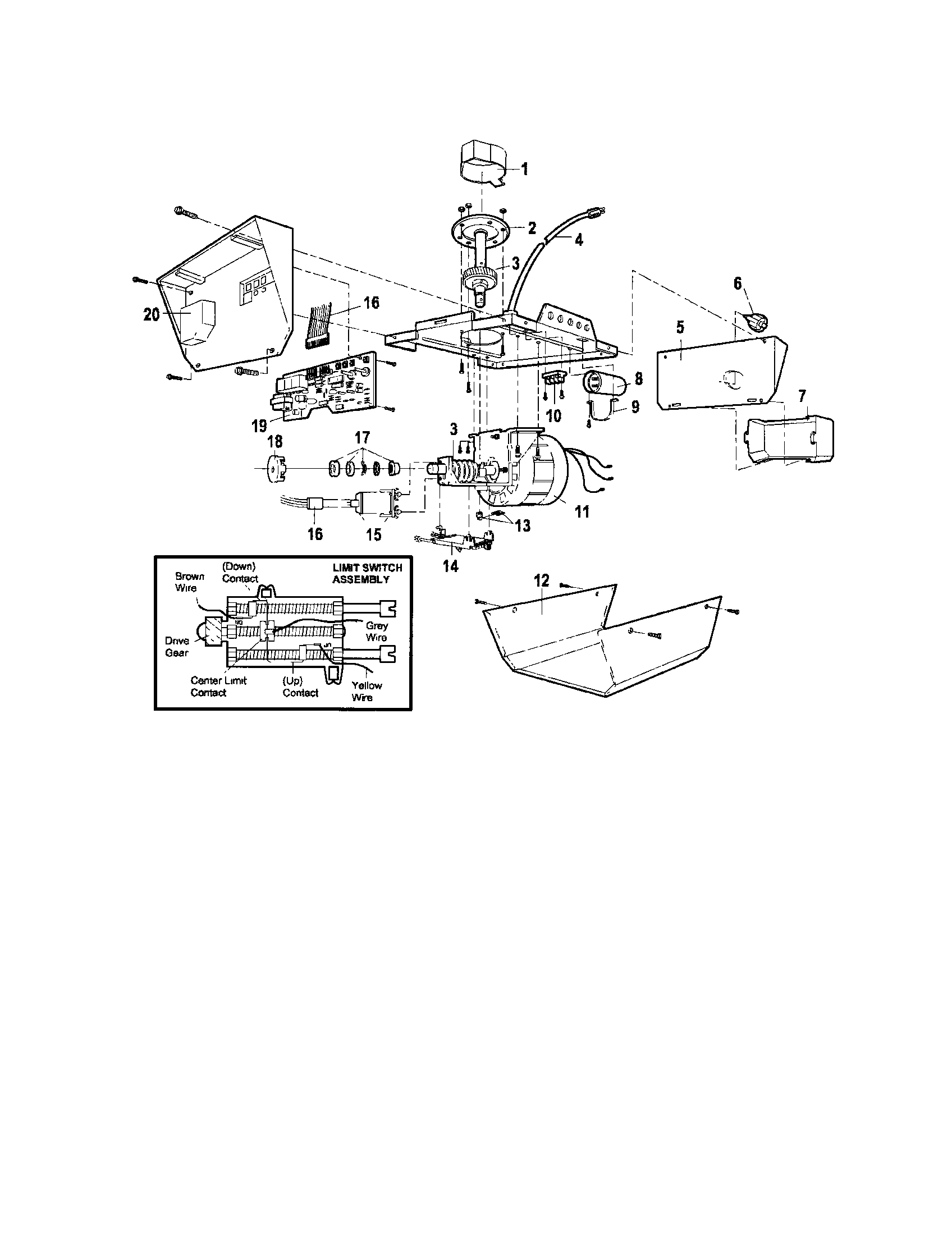 Craftsman 13953977SRT motor unit assembly diagram