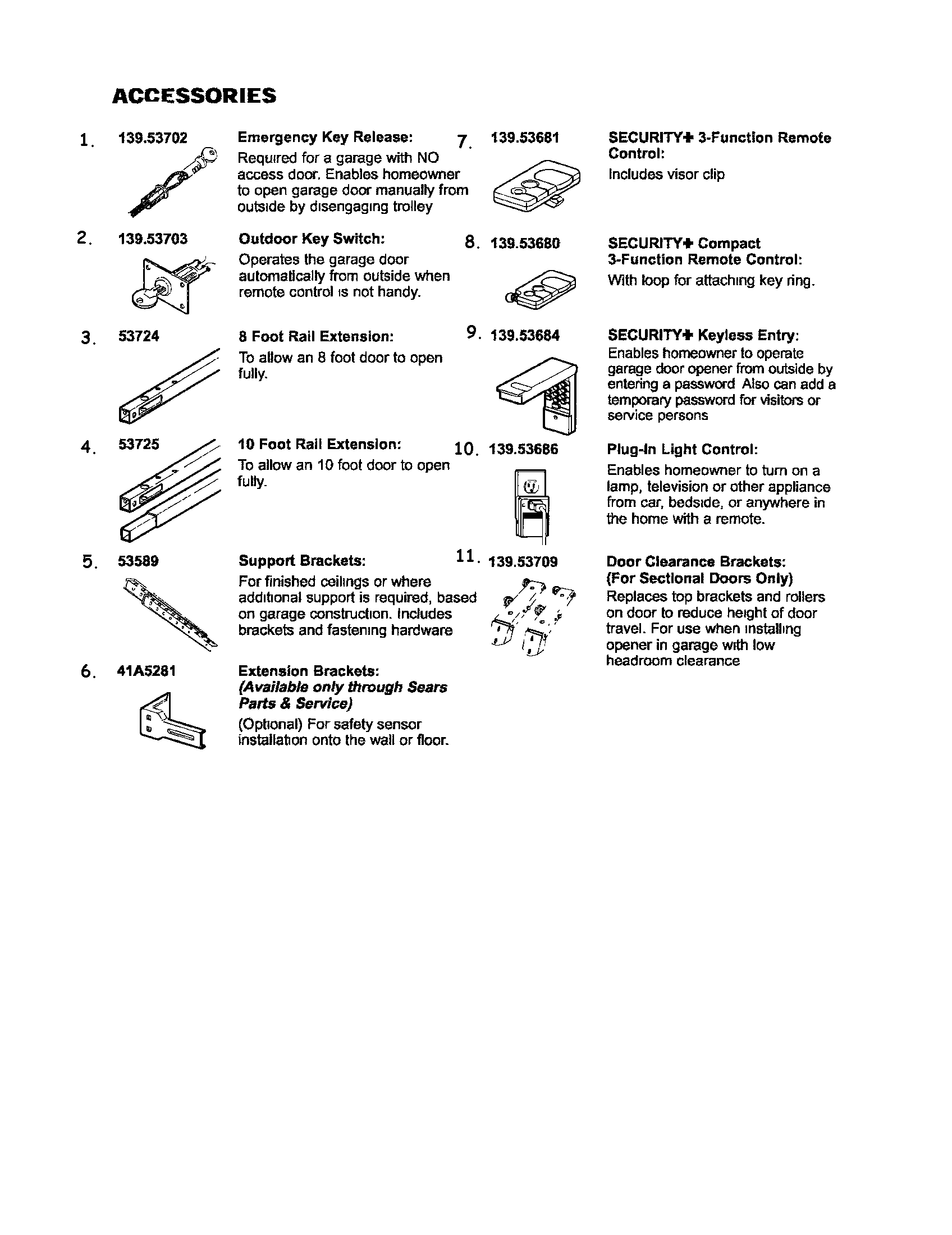 Craftsman 13953977SRT accessories diagram