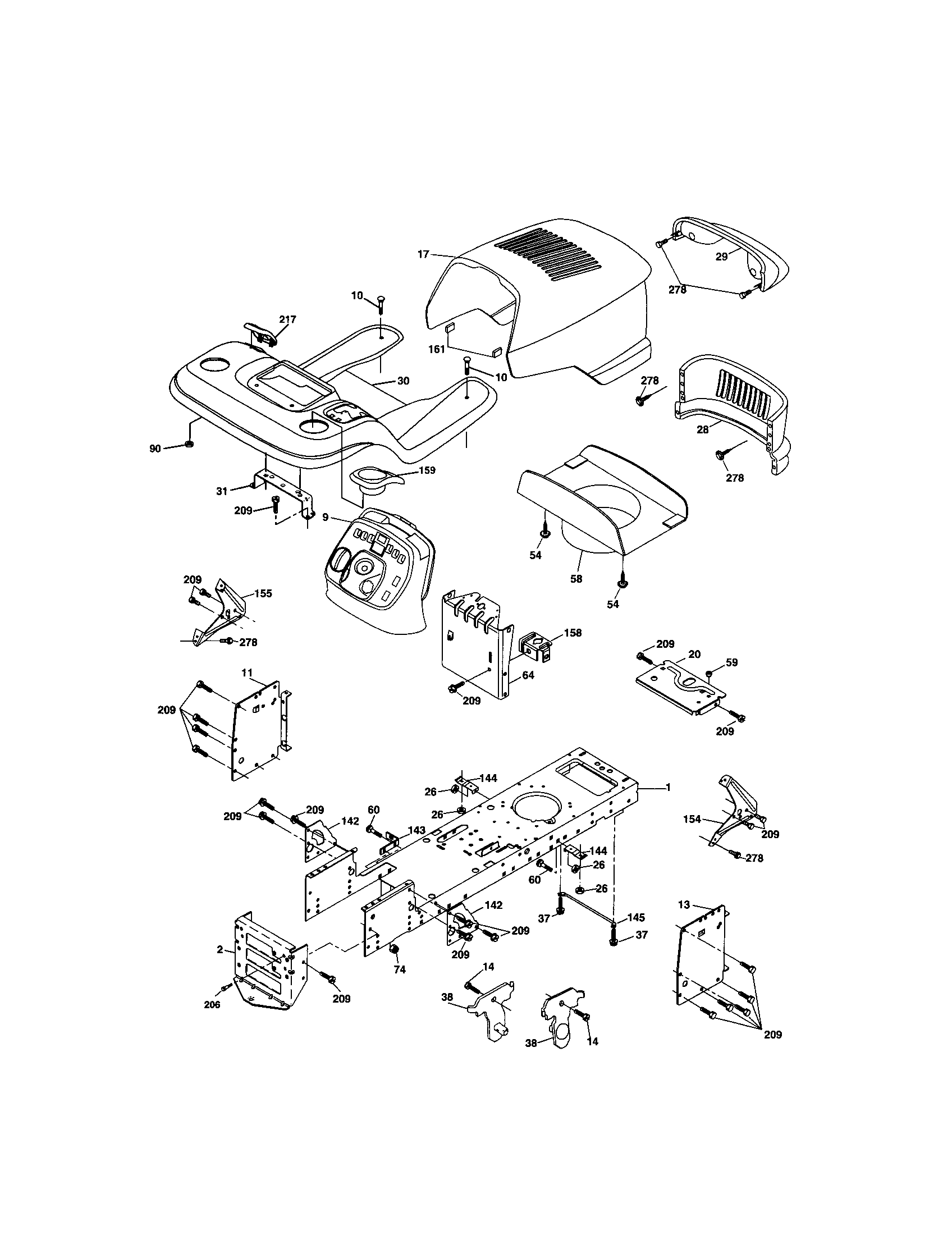 Craftsman 917274040 chassis and enclosures diagram