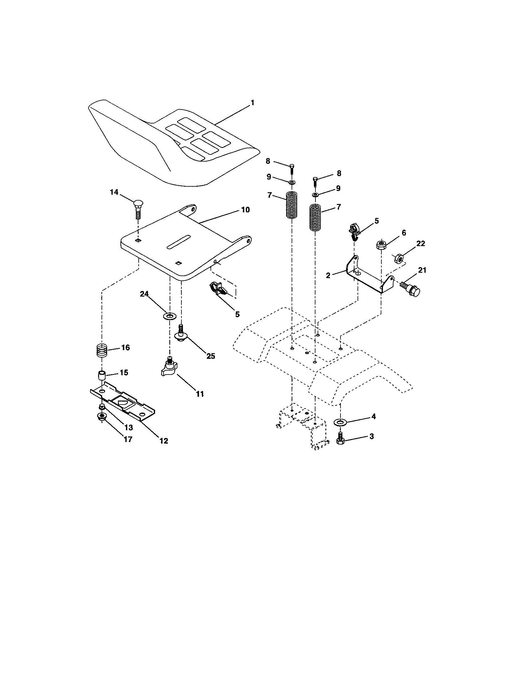 Husqvarna 917279020 seat assembly diagram