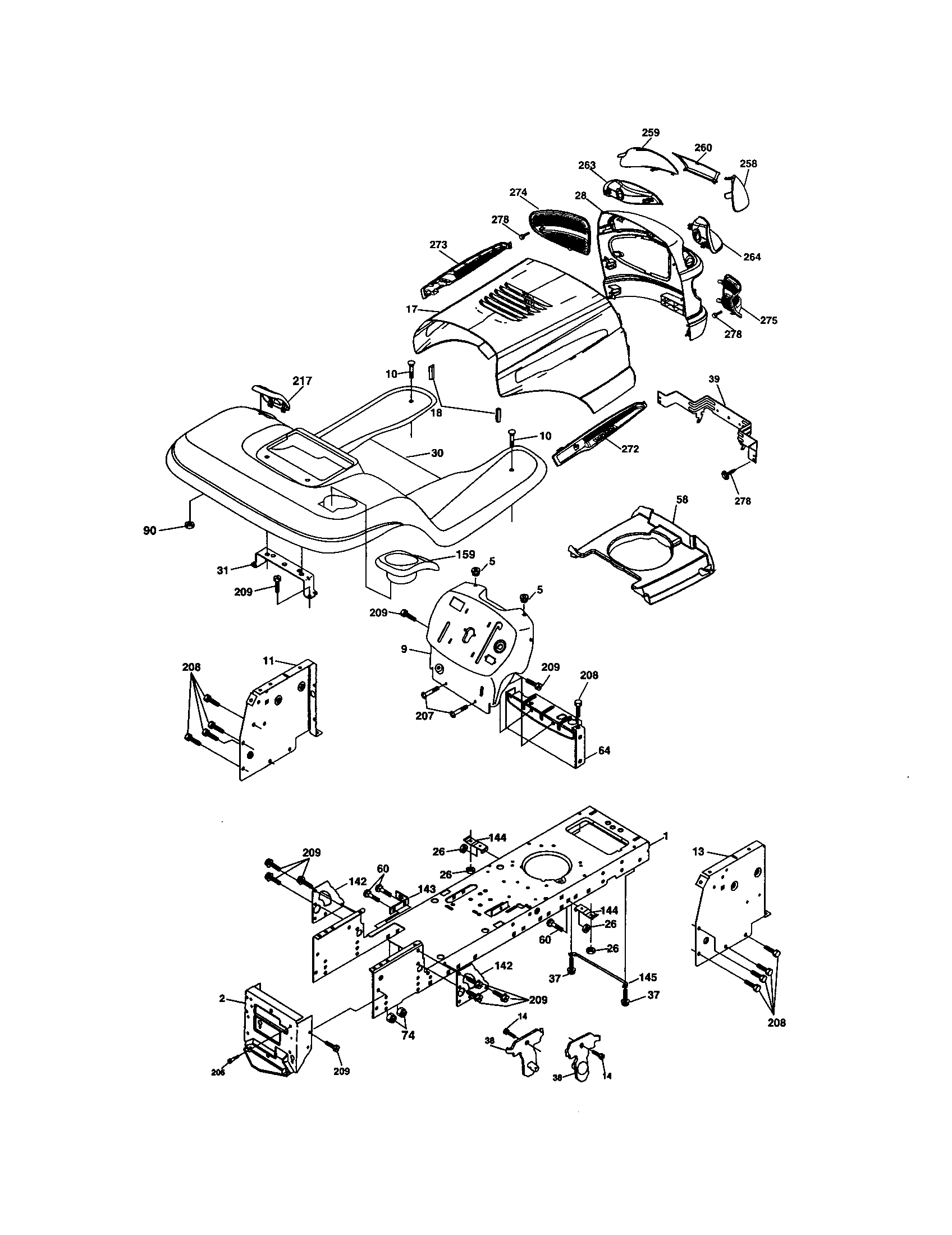 Craftsman 917273812 chassis and enclosures diagram