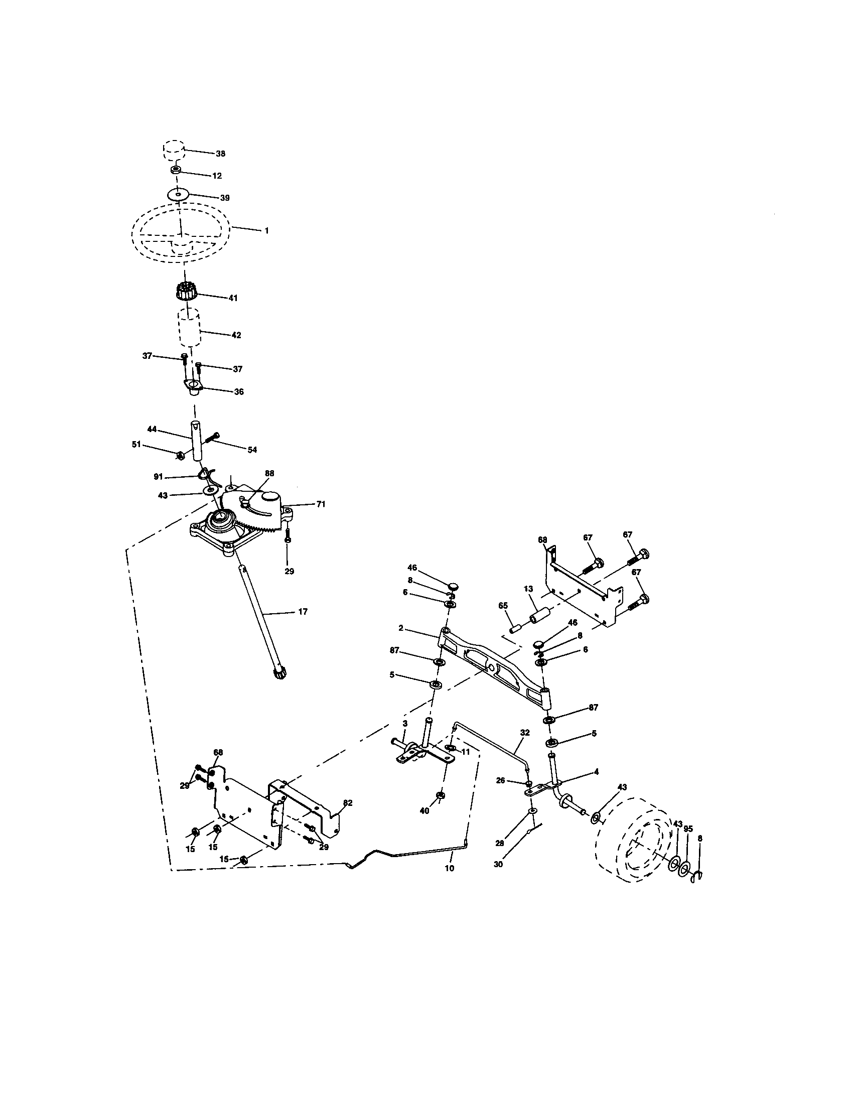 Craftsman 917273812 steering diagram