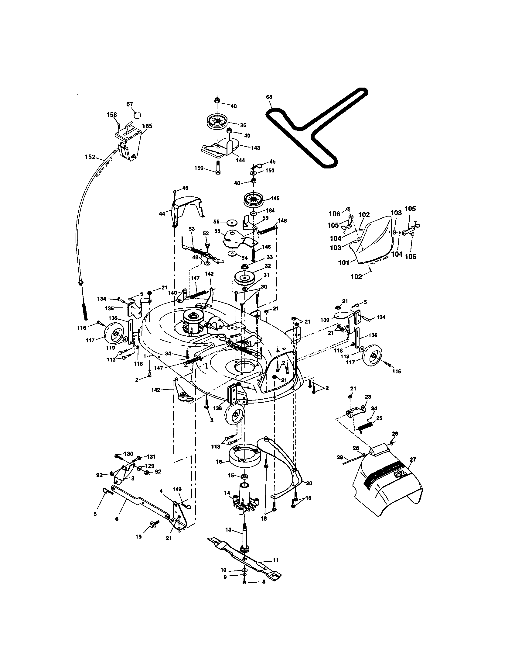 Craftsman 917273812 mower deck diagram