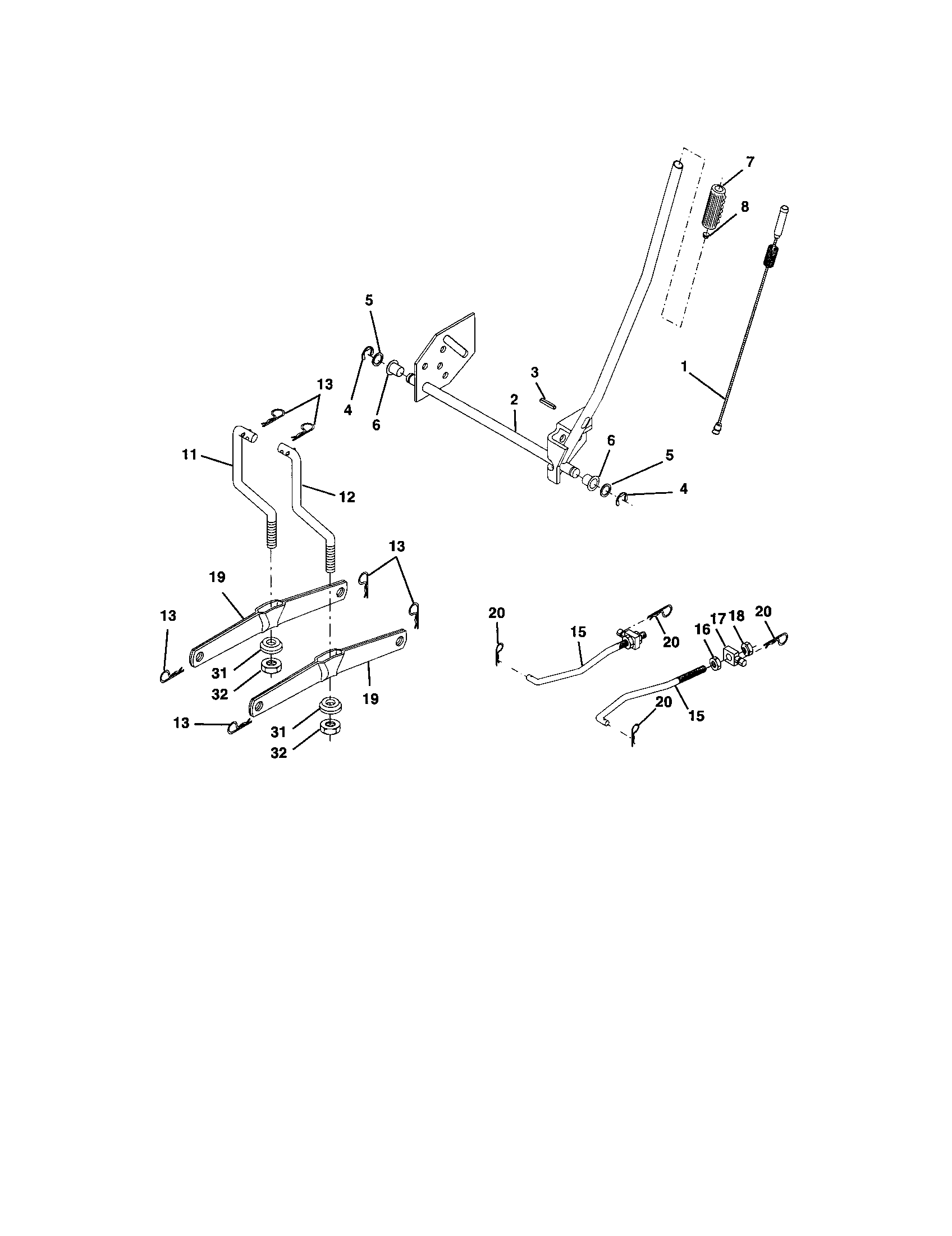 Craftsman 917273754 lift assembly diagram
