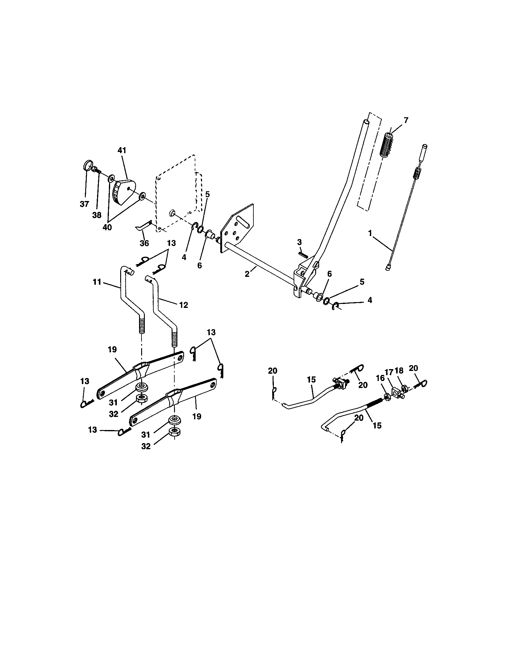 Craftsman 917273638 lift assembly diagram