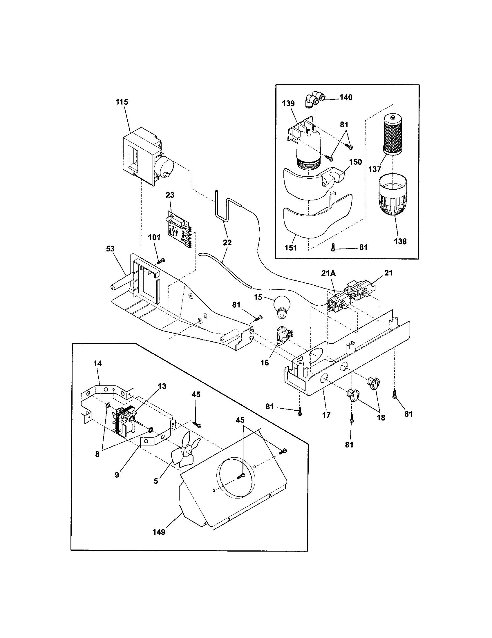 Frigidaire FRS26LH5DS0 controls diagram