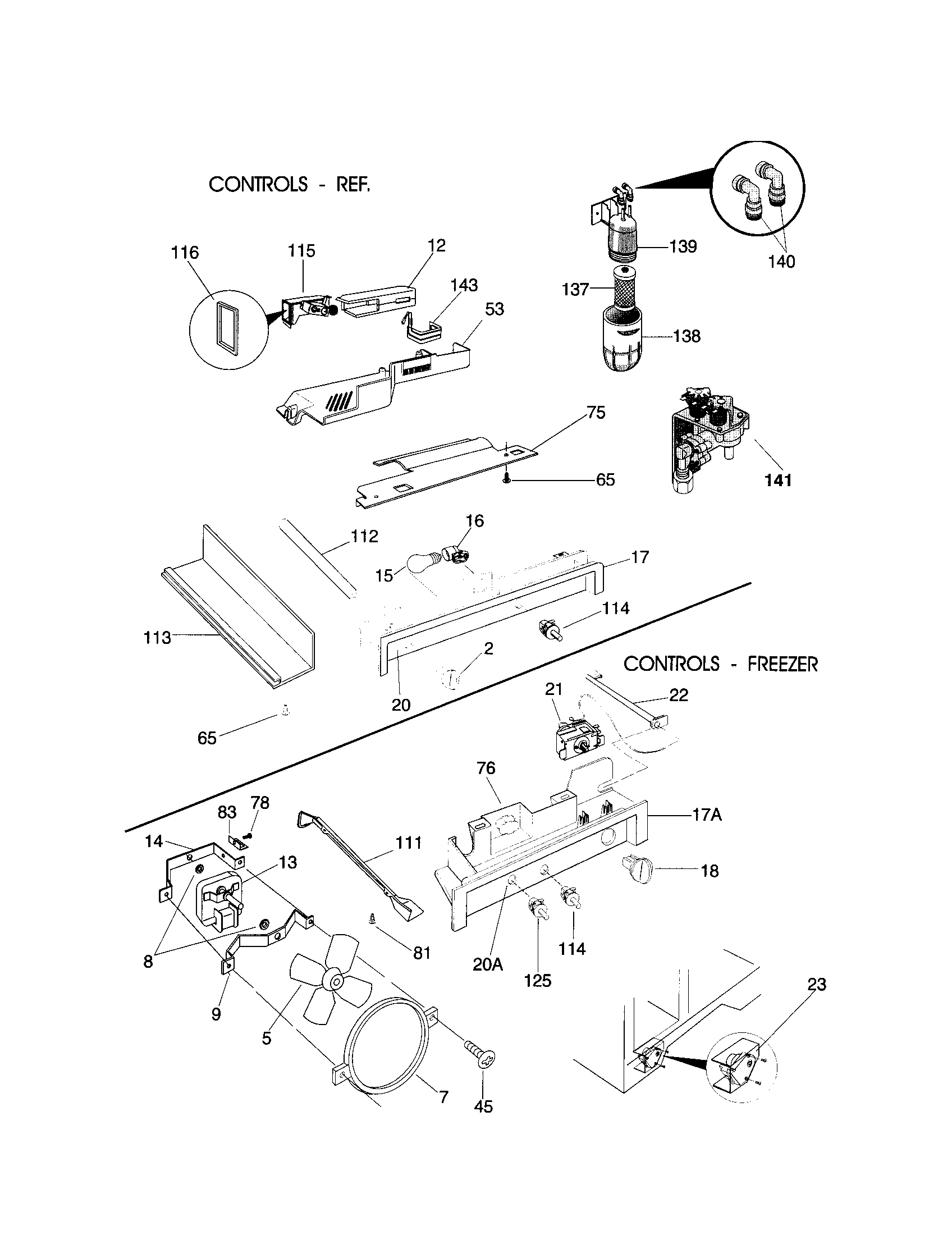 Frigidaire FRS23ZTJQ1 controls diagram