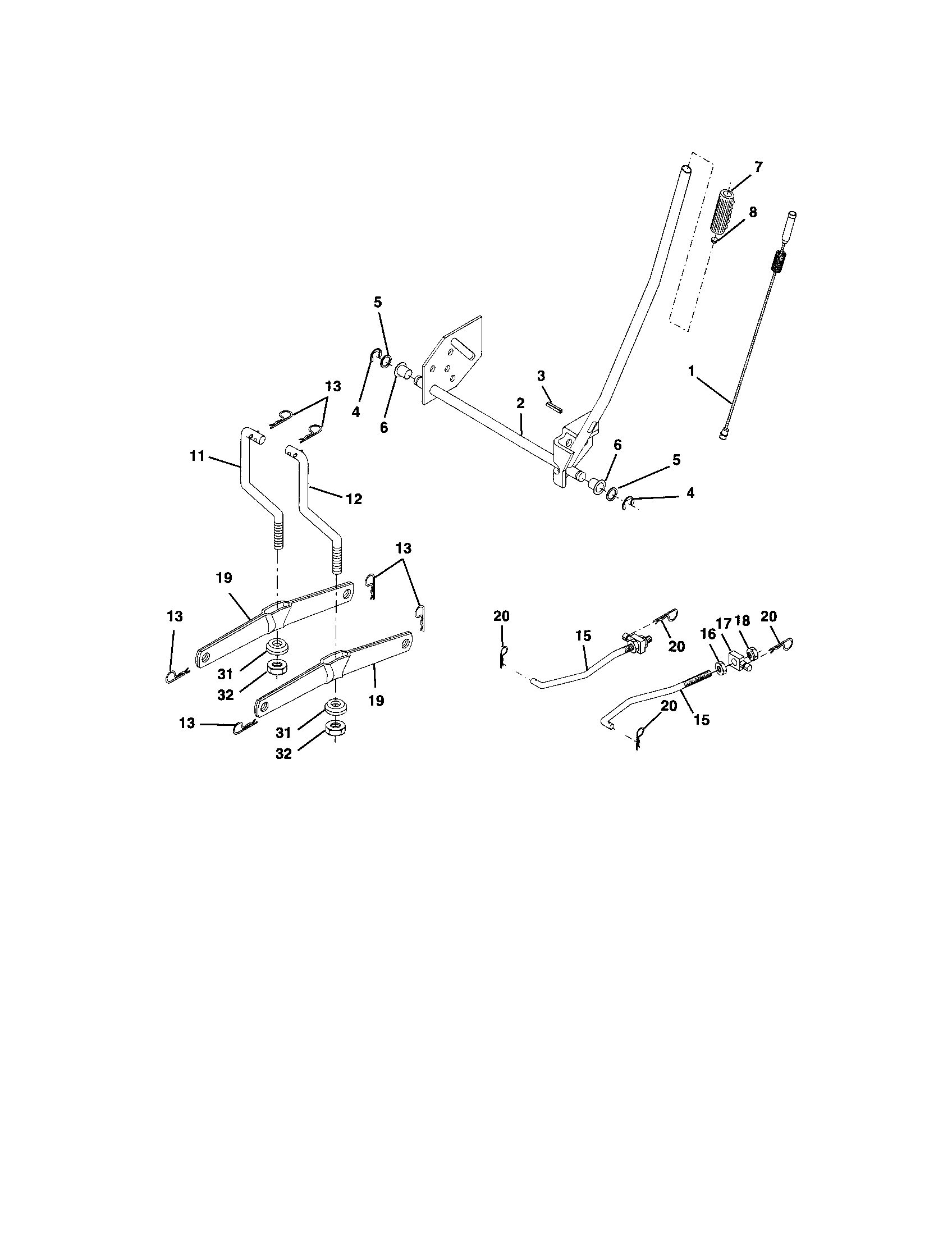 Craftsman 917273755 lift assembly diagram