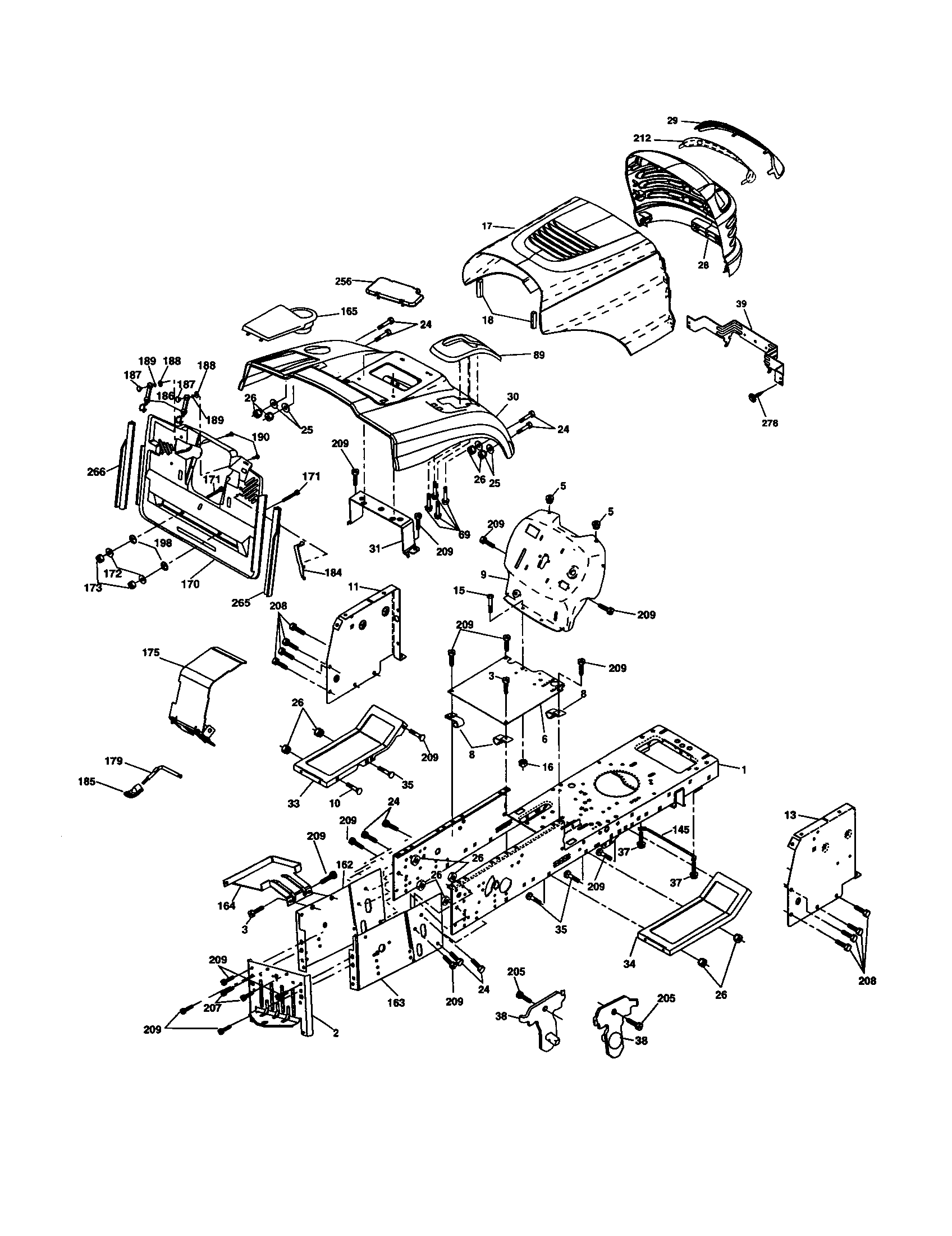 Craftsman 917277170 chassis and enclosures diagram