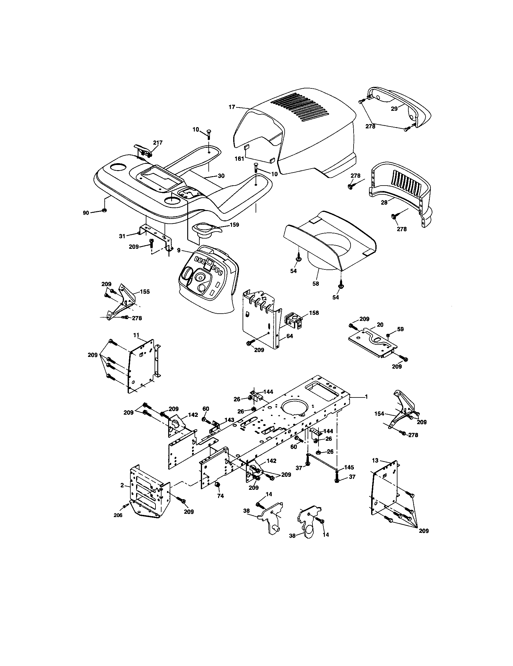Craftsman 917274031 chassis and enclosures diagram