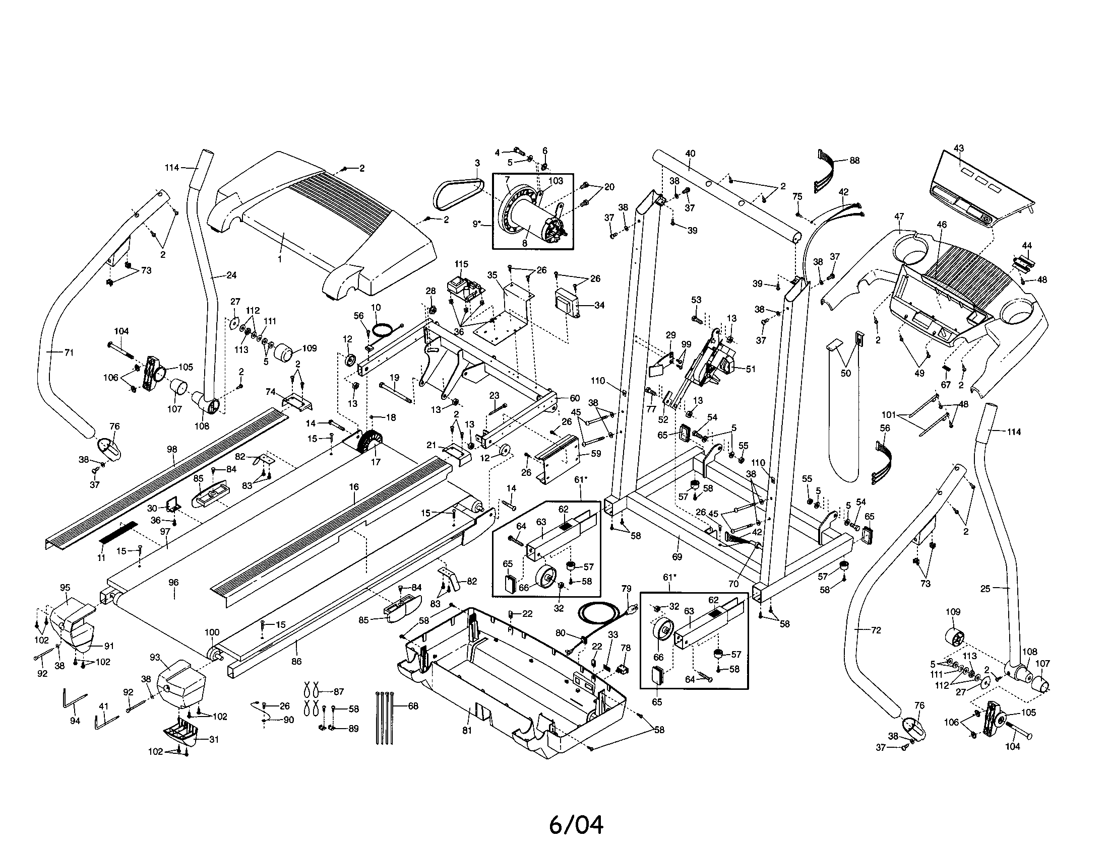 Proform DTL32941 treadmill diagram