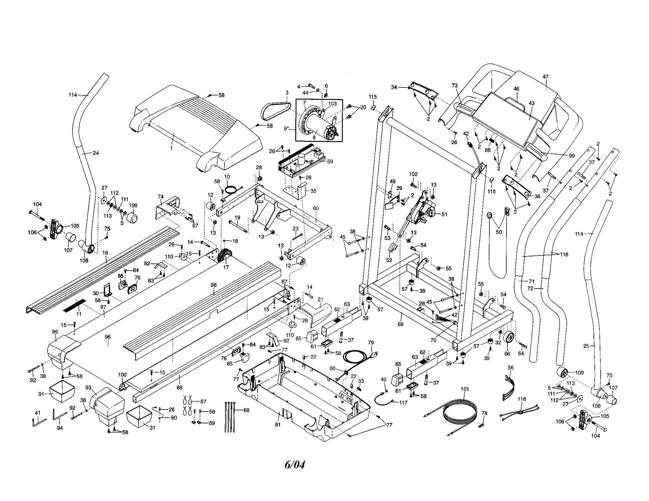 Proform DTL42941 treadmill diagram