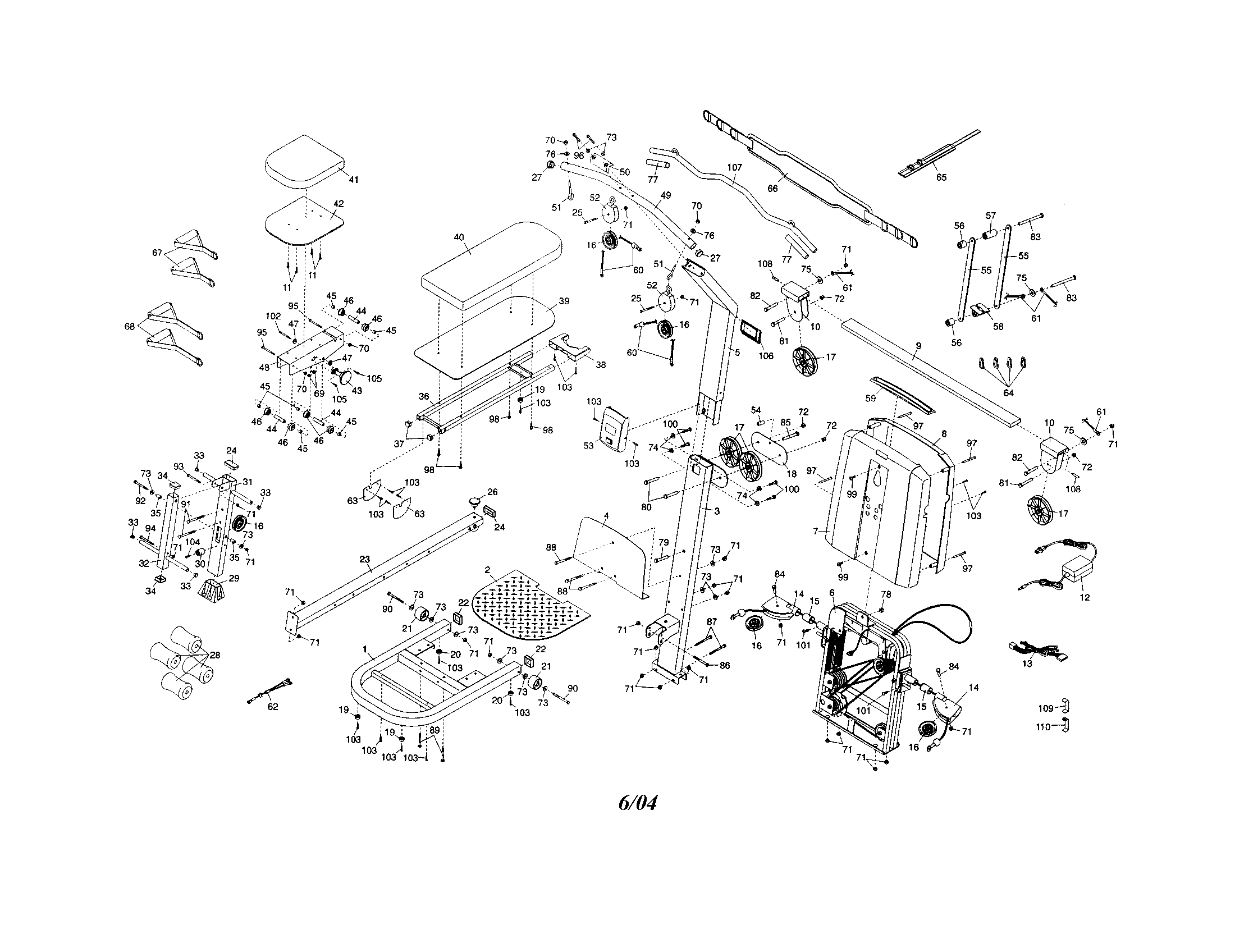 Weider 831153992 weight system diagram