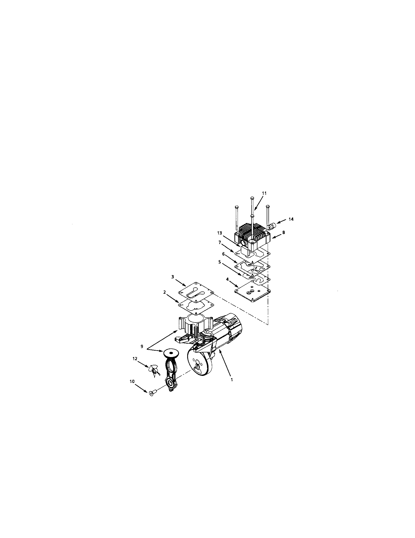 Campbell Hausfeld WL611104 single cylinder pump - wl390000 diagram
