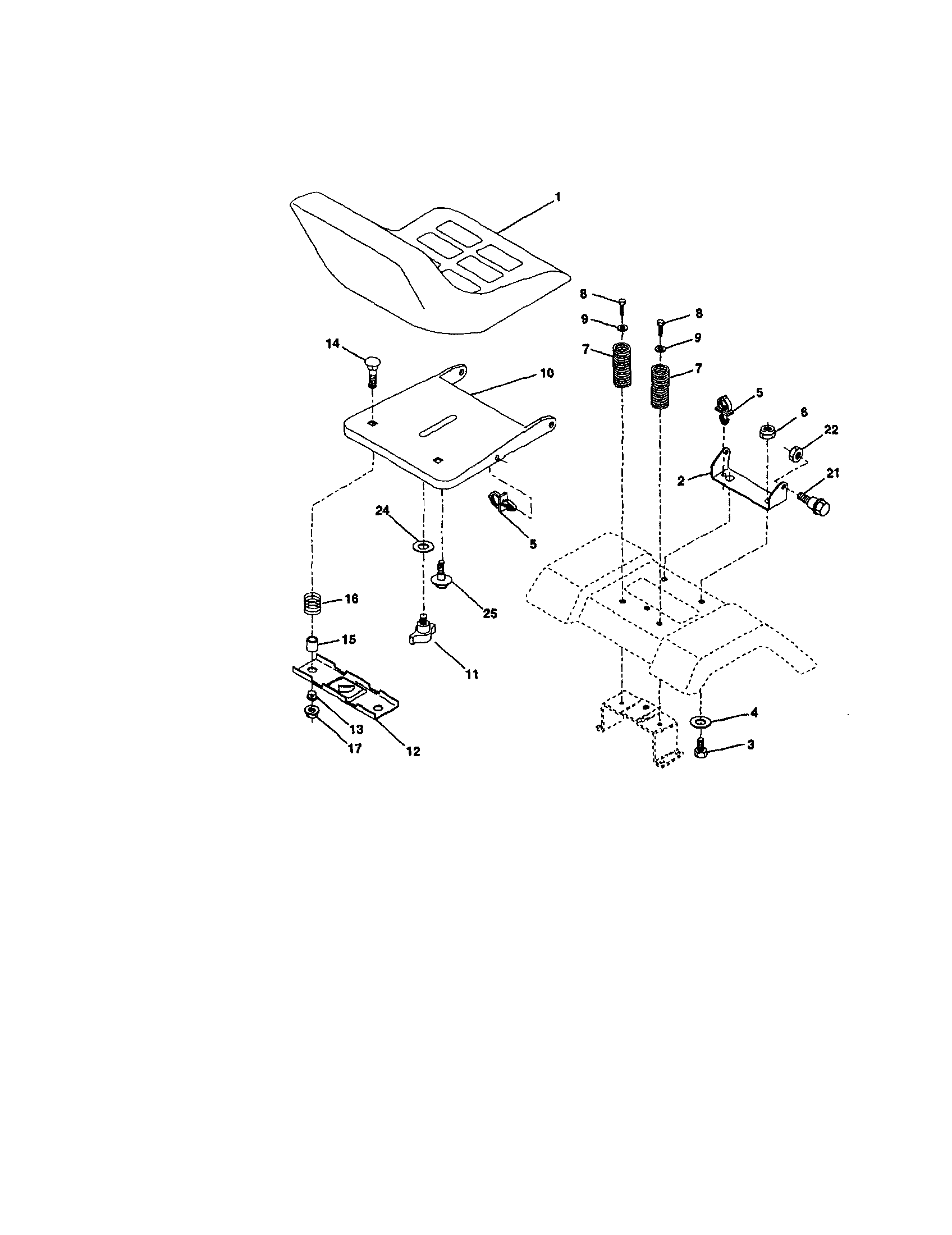 Craftsman 917271065 seat assembly diagram
