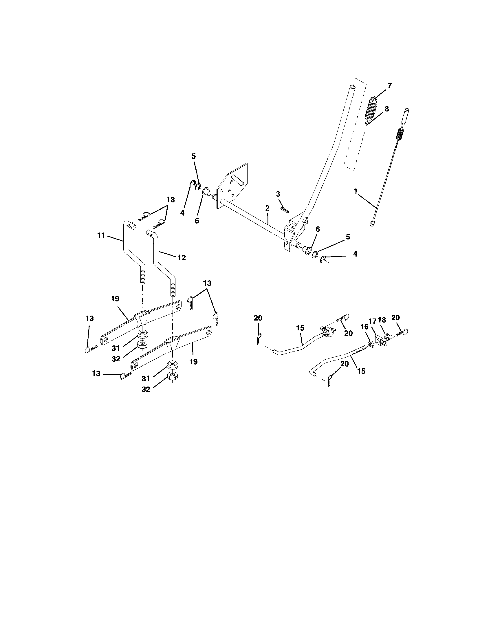 Craftsman 917273756 lift assembly diagram