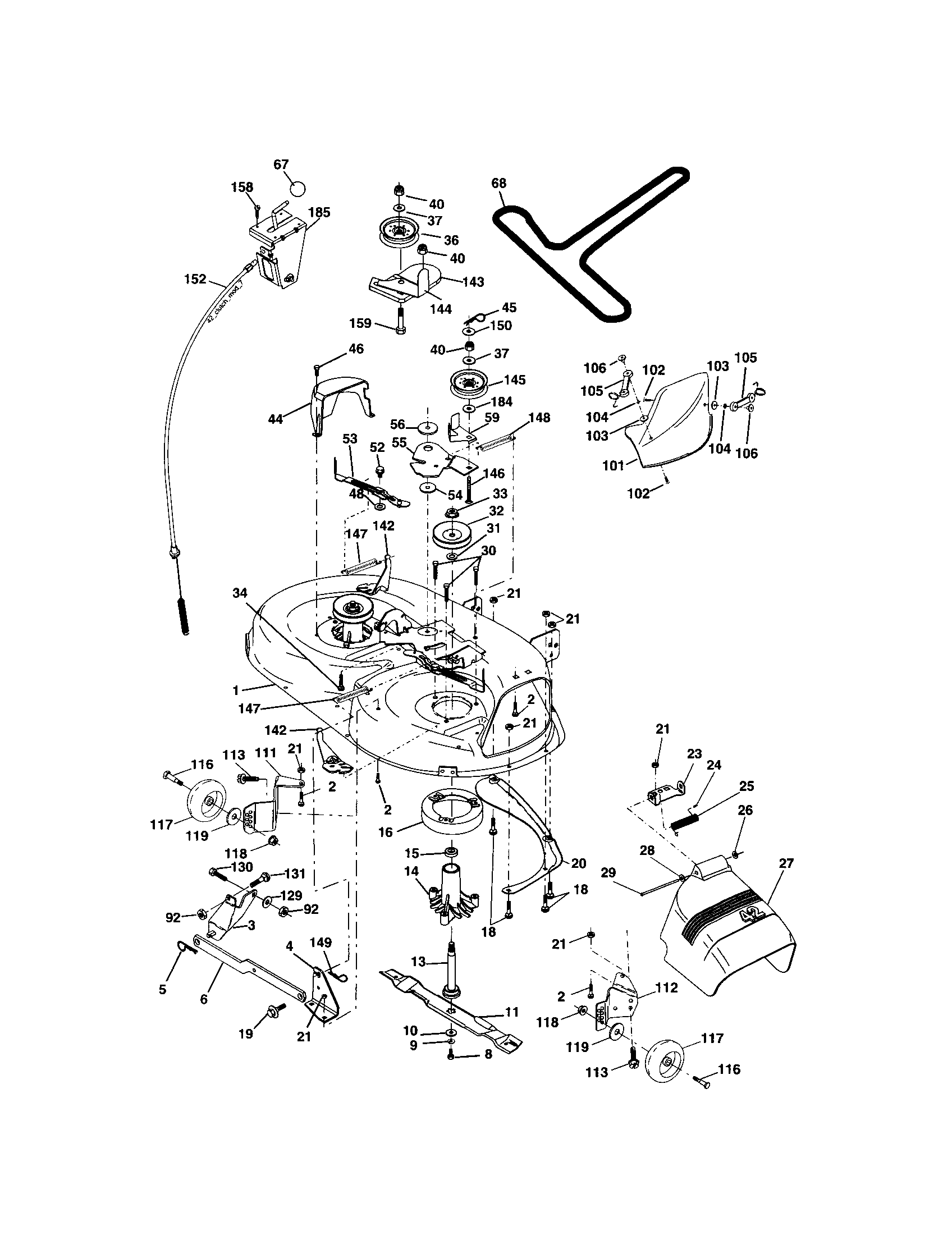 Craftsman 917273756 mower deck diagram