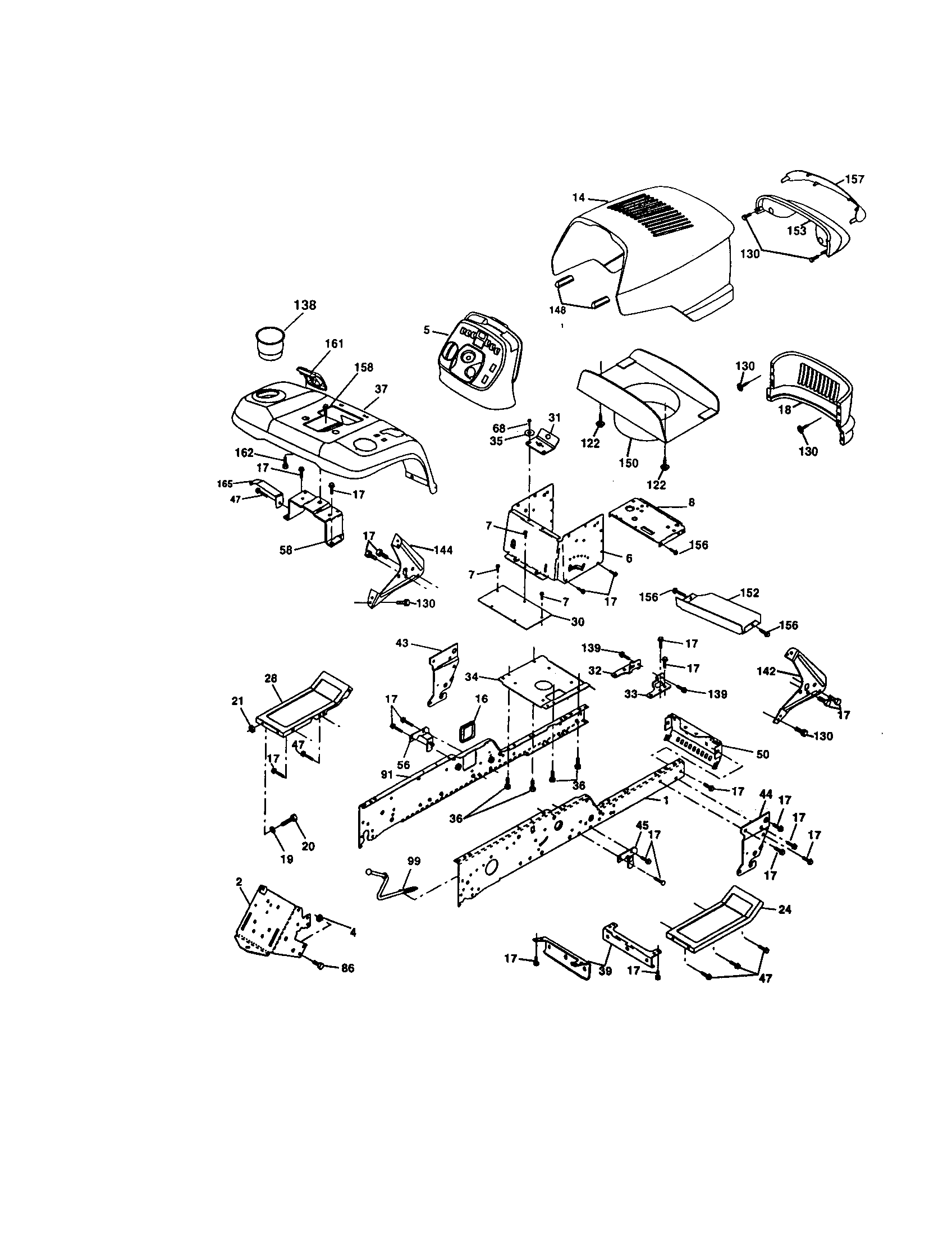 Craftsman 917276080 chassis and enclosures diagram