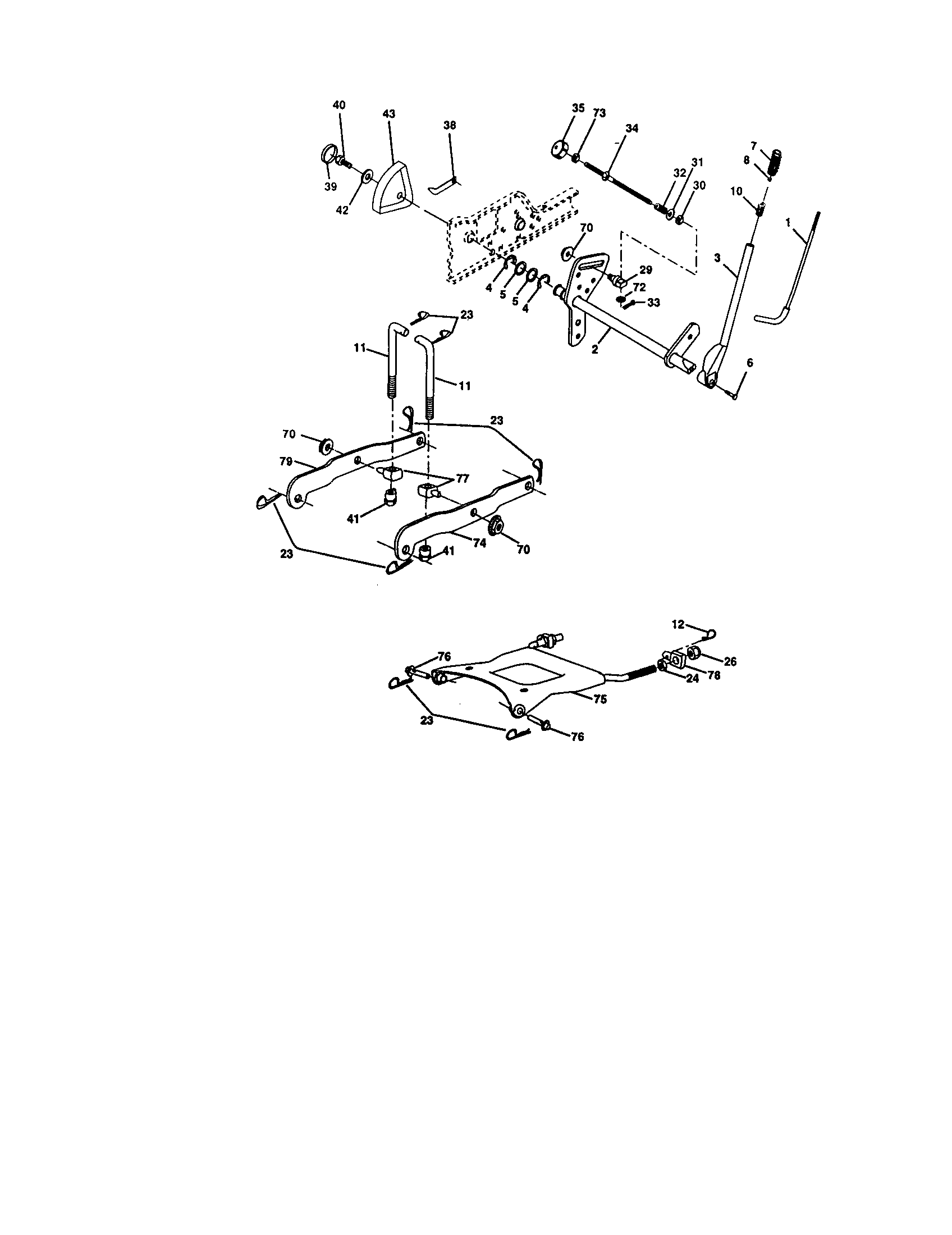 Craftsman 917276080 lift assembly diagram