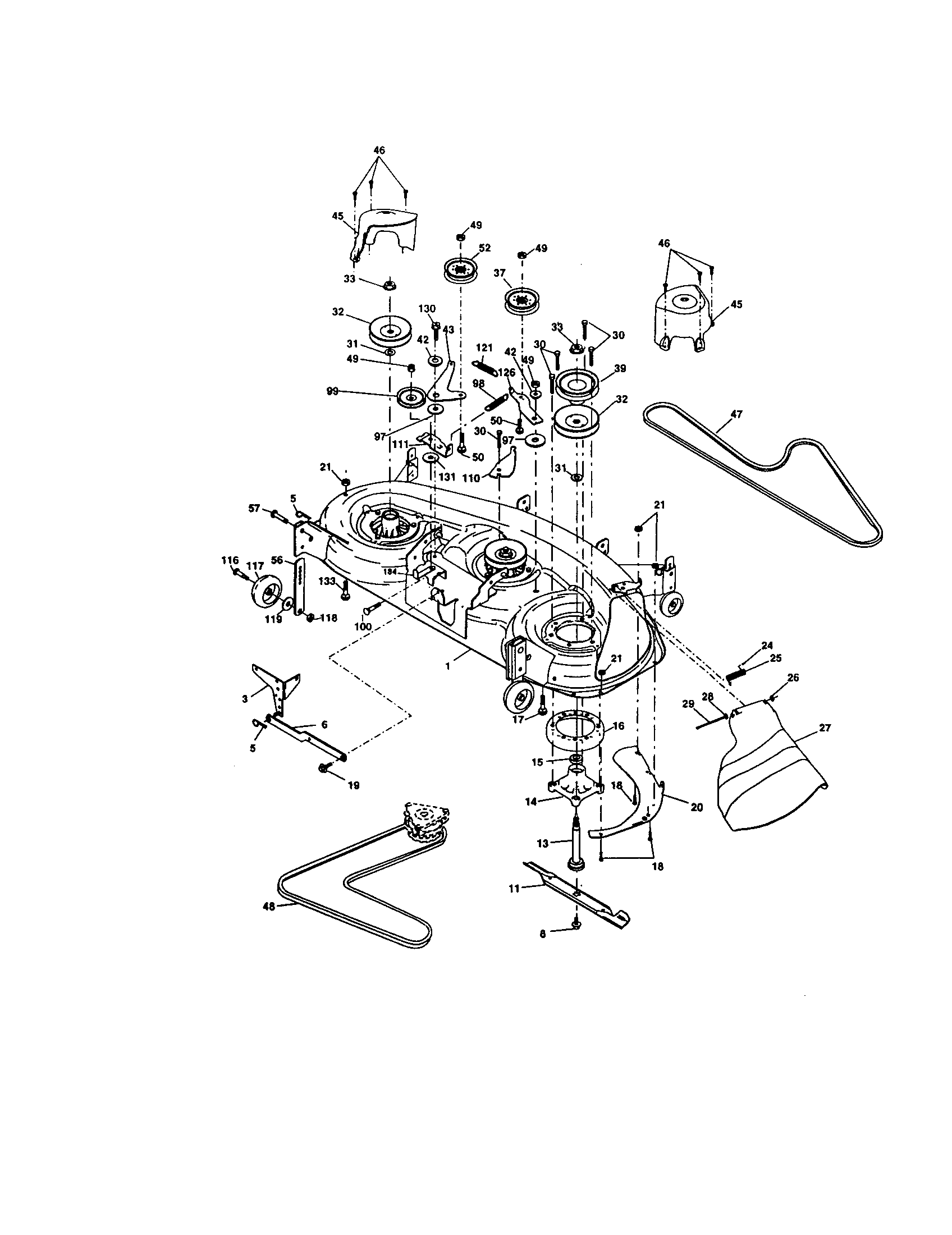Craftsman 917276080 mower deck diagram