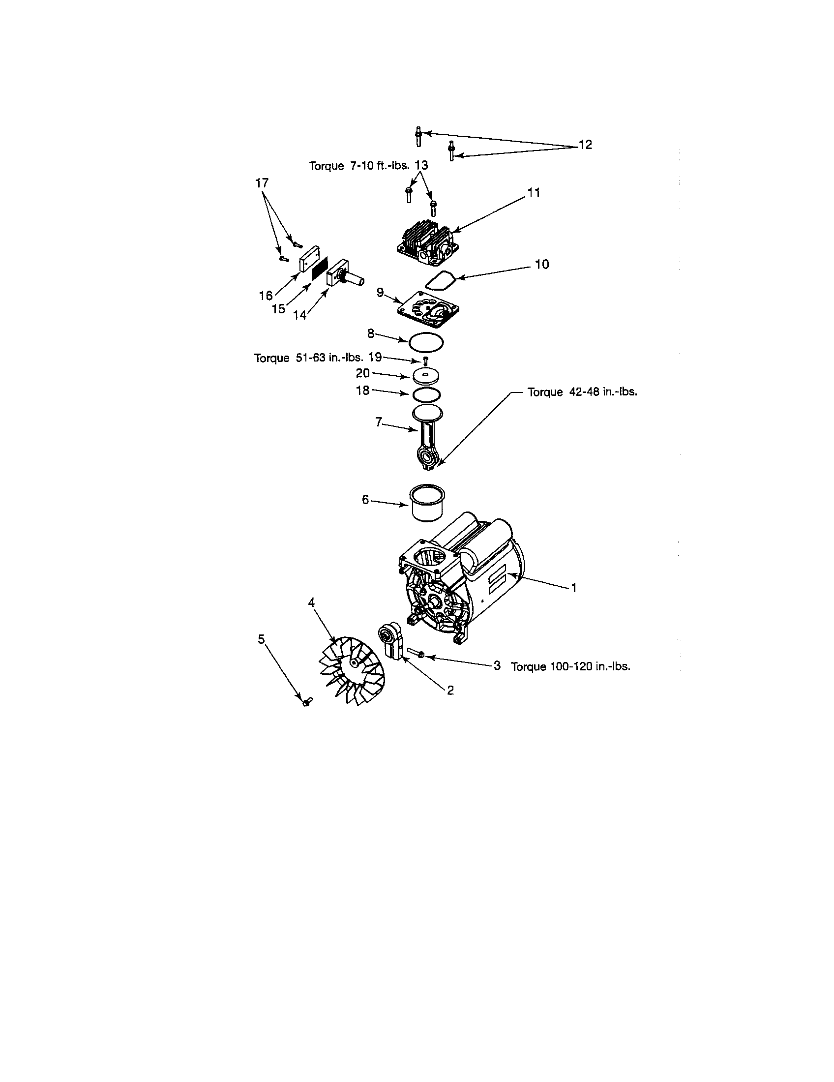 Porter Cable CPF6020 motor/fan/rod assemblies diagram