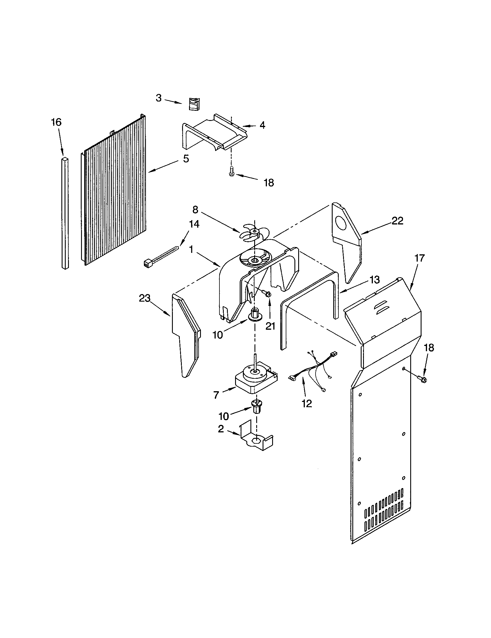 Kenmore 10656376400 air flow diagram