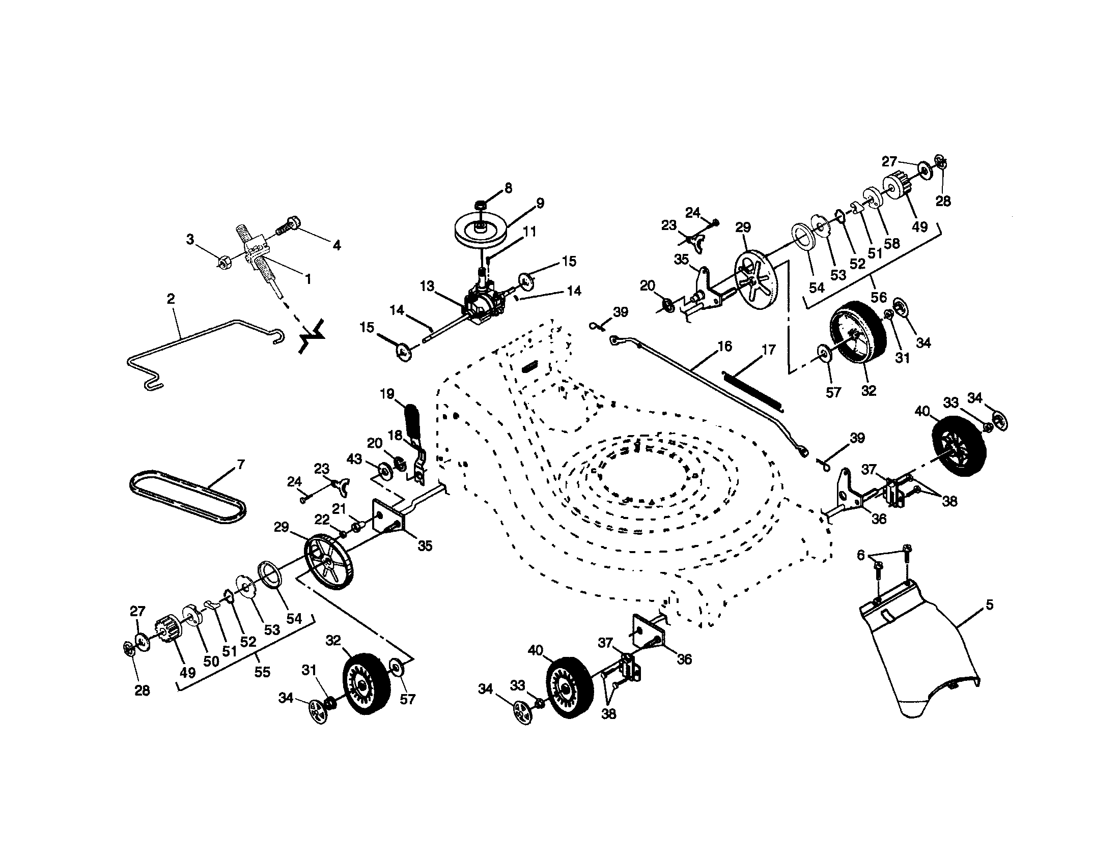 Craftsman 917377781 wheels/tires diagram