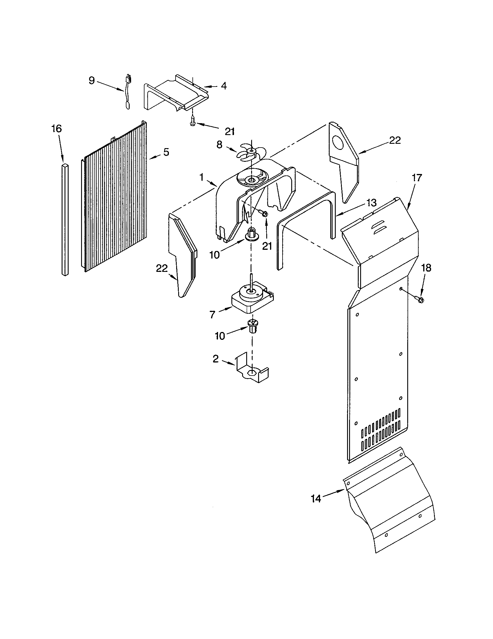 Kenmore 10654903300 air flow diagram