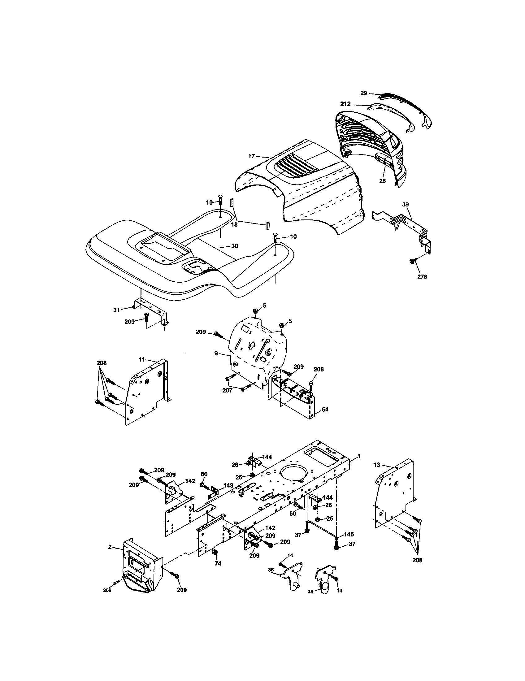Craftsman 917273404 chassis and enclosures diagram