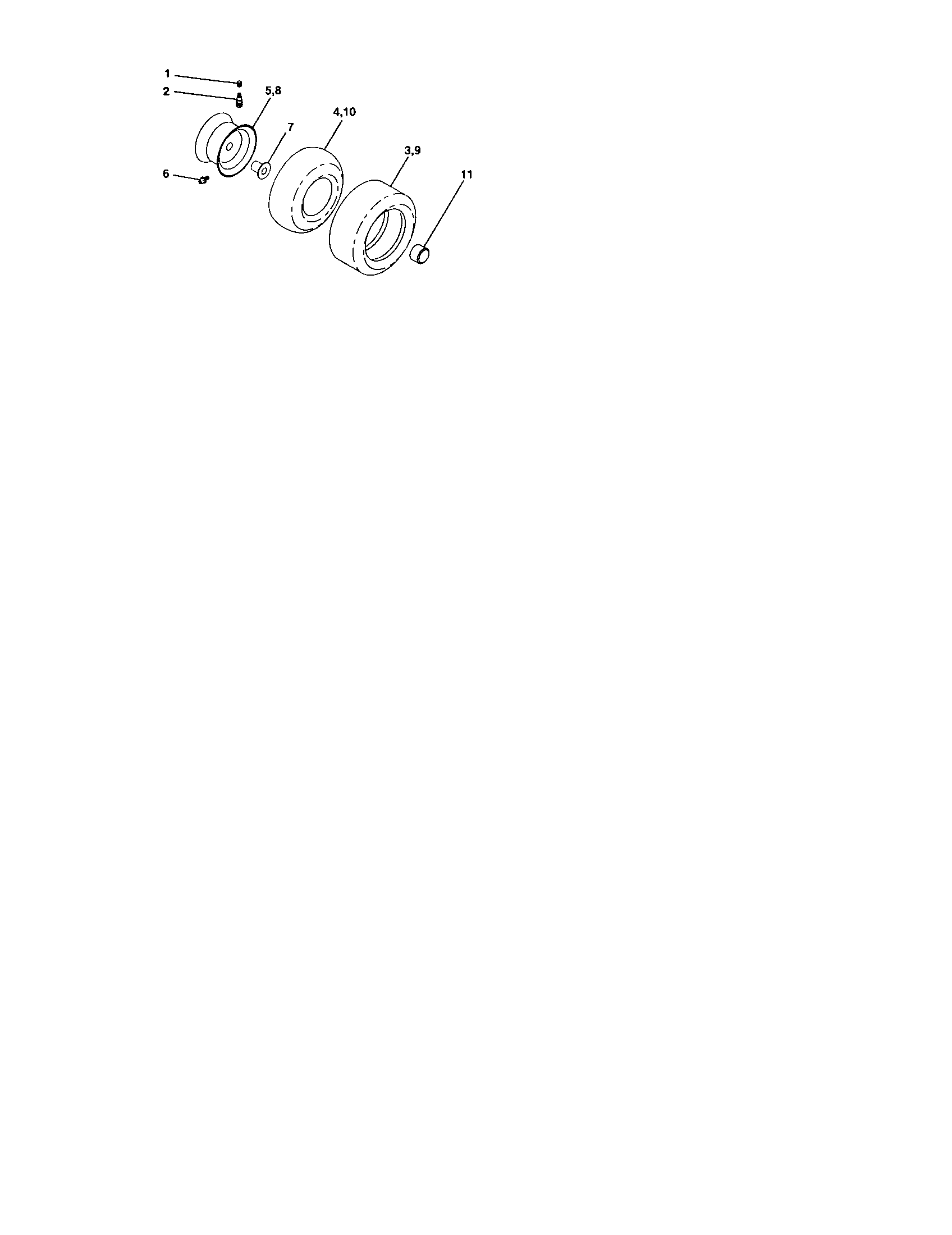 Craftsman 917273404 wheels and tires diagram