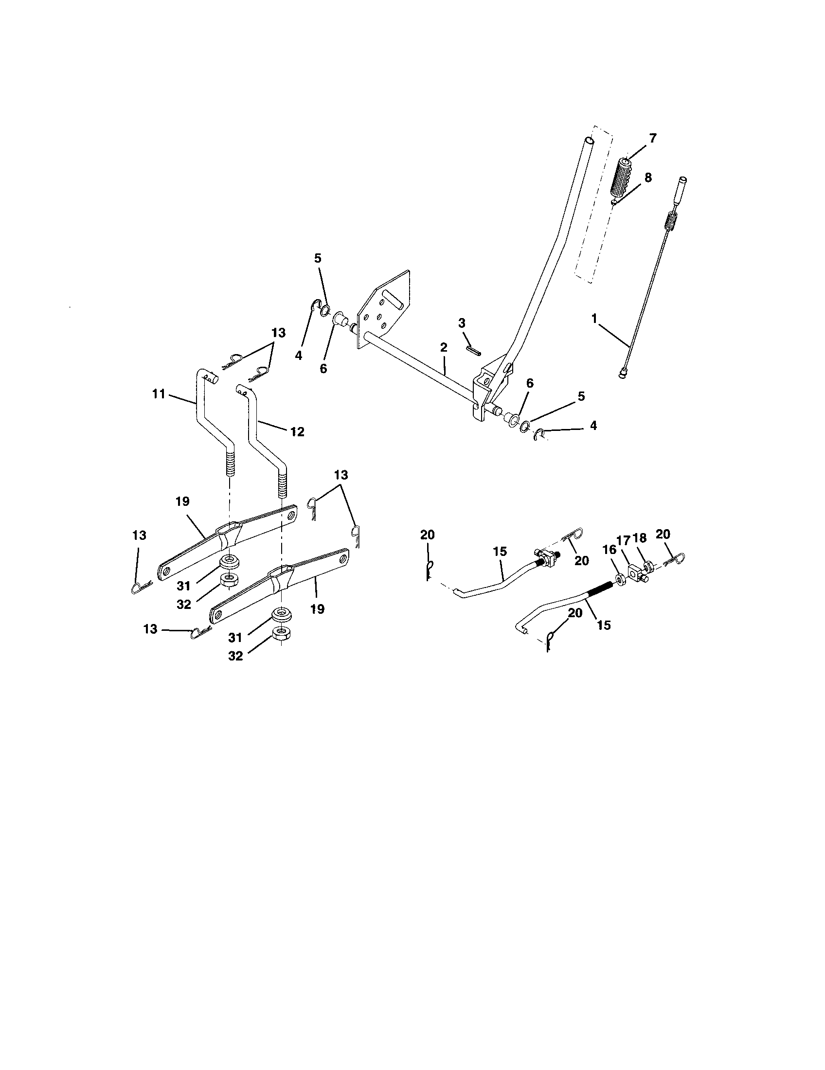 Craftsman 917273404 lift assembly diagram